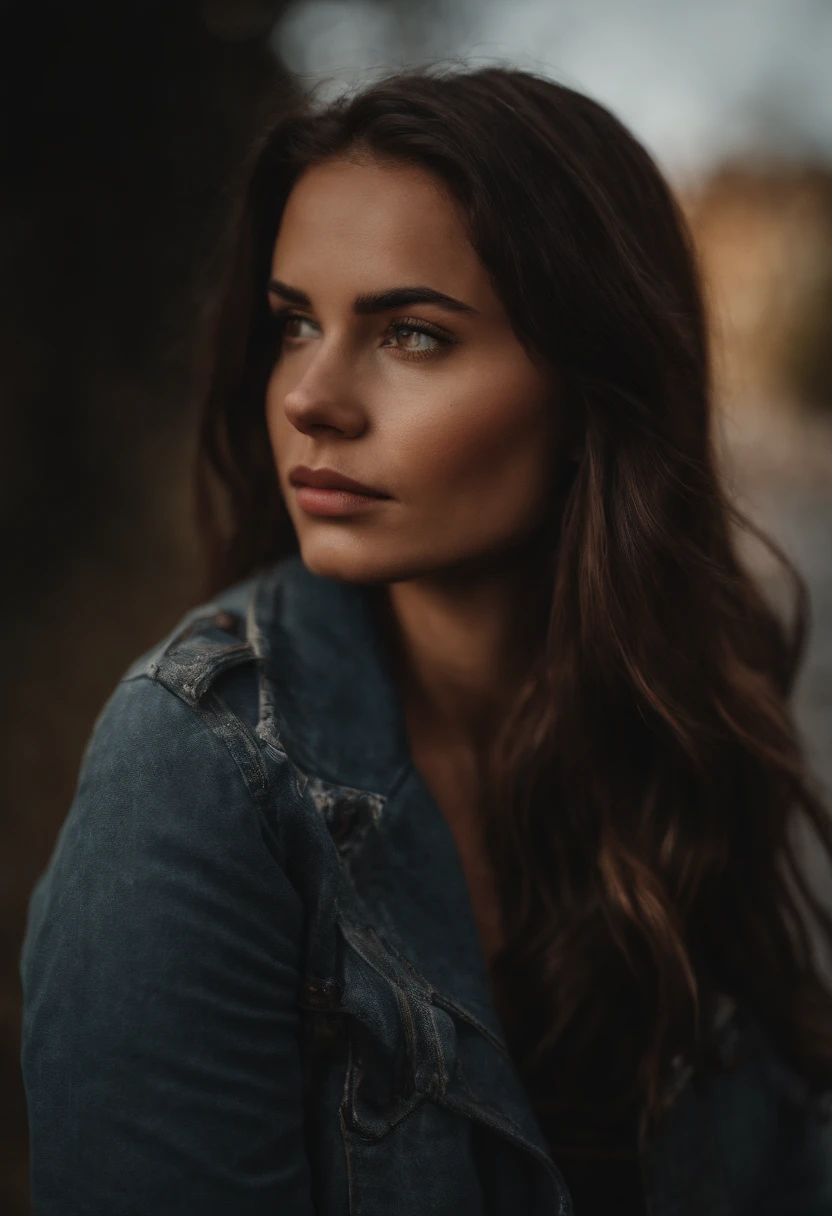 brune, face, 22 ans