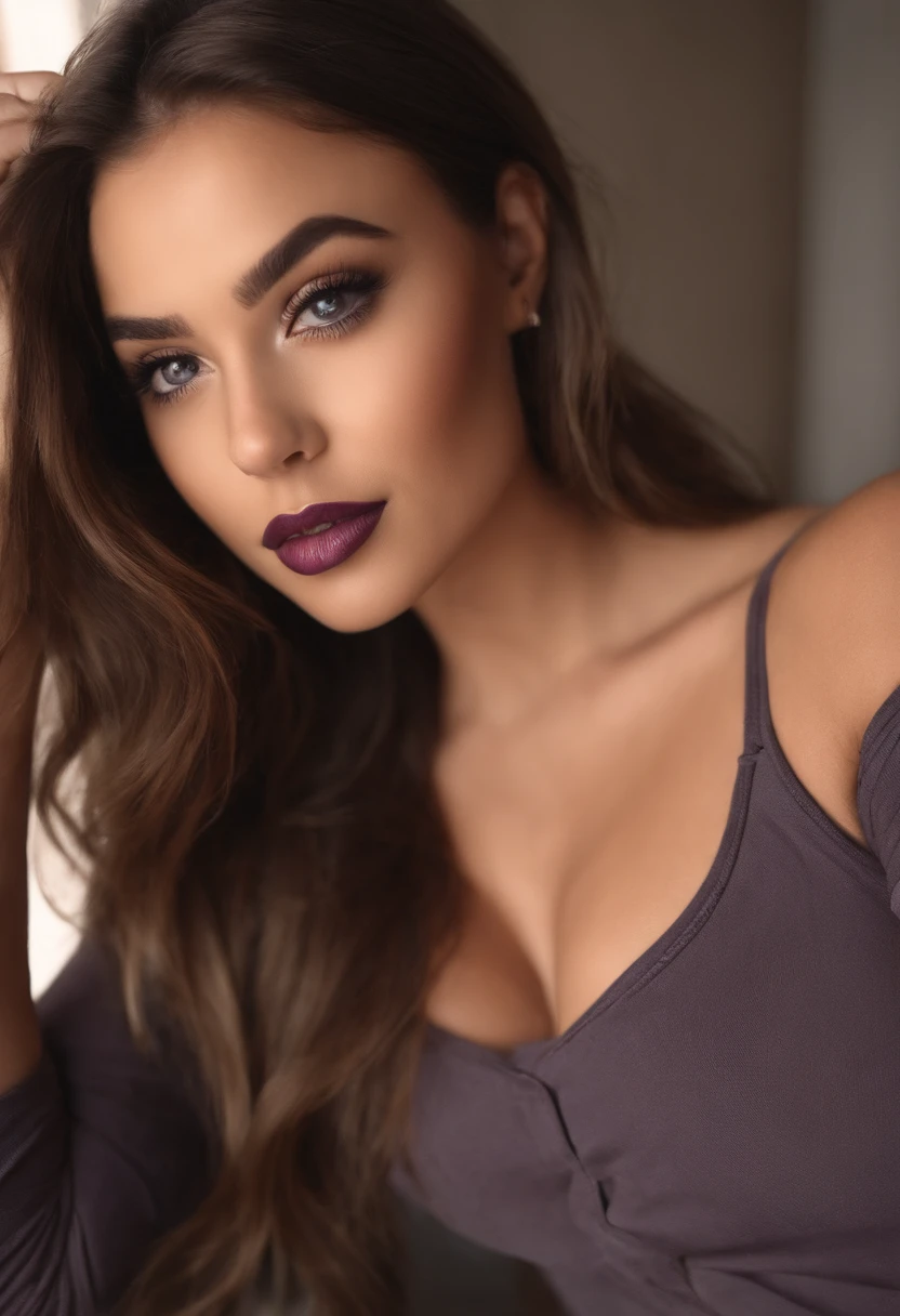 Waxed black woman with matching tank top and panties, fille sexy aux yeux bleus, Portrait Sophie Mudd, Portrait de Corinna Kopf, cheveux noirs et grands yeux, Selfie d'une jeune femme, Les yeux dans le club Violet Myers, ohne Maquillage, maquillage naturel, Look directly into the camera, Visage avec Artgram, dezentes Maquillage, Superbe photo du corps entier, dans la chambre, Fission