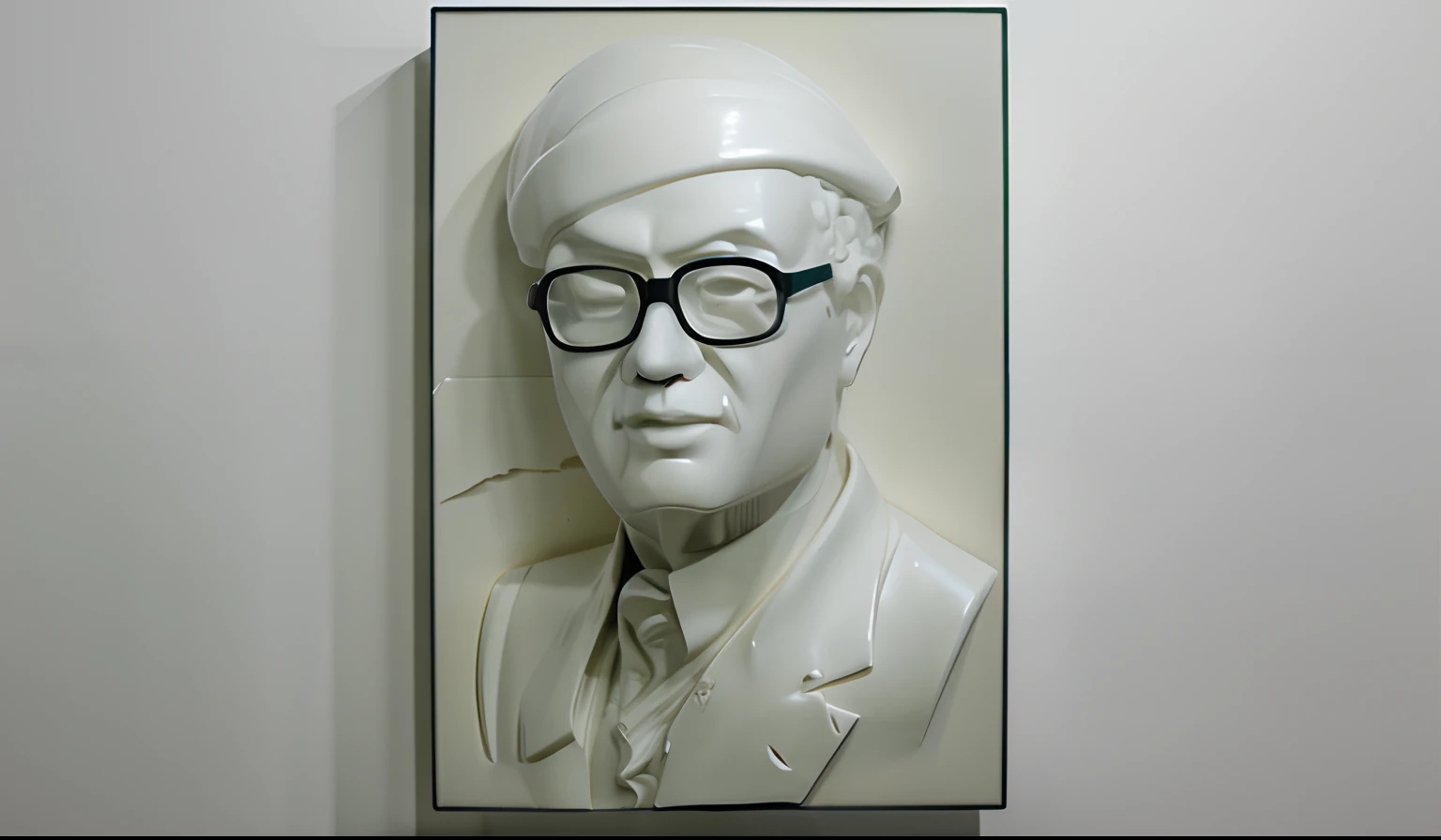 Monochrome sculpture of Osamu Tezuka