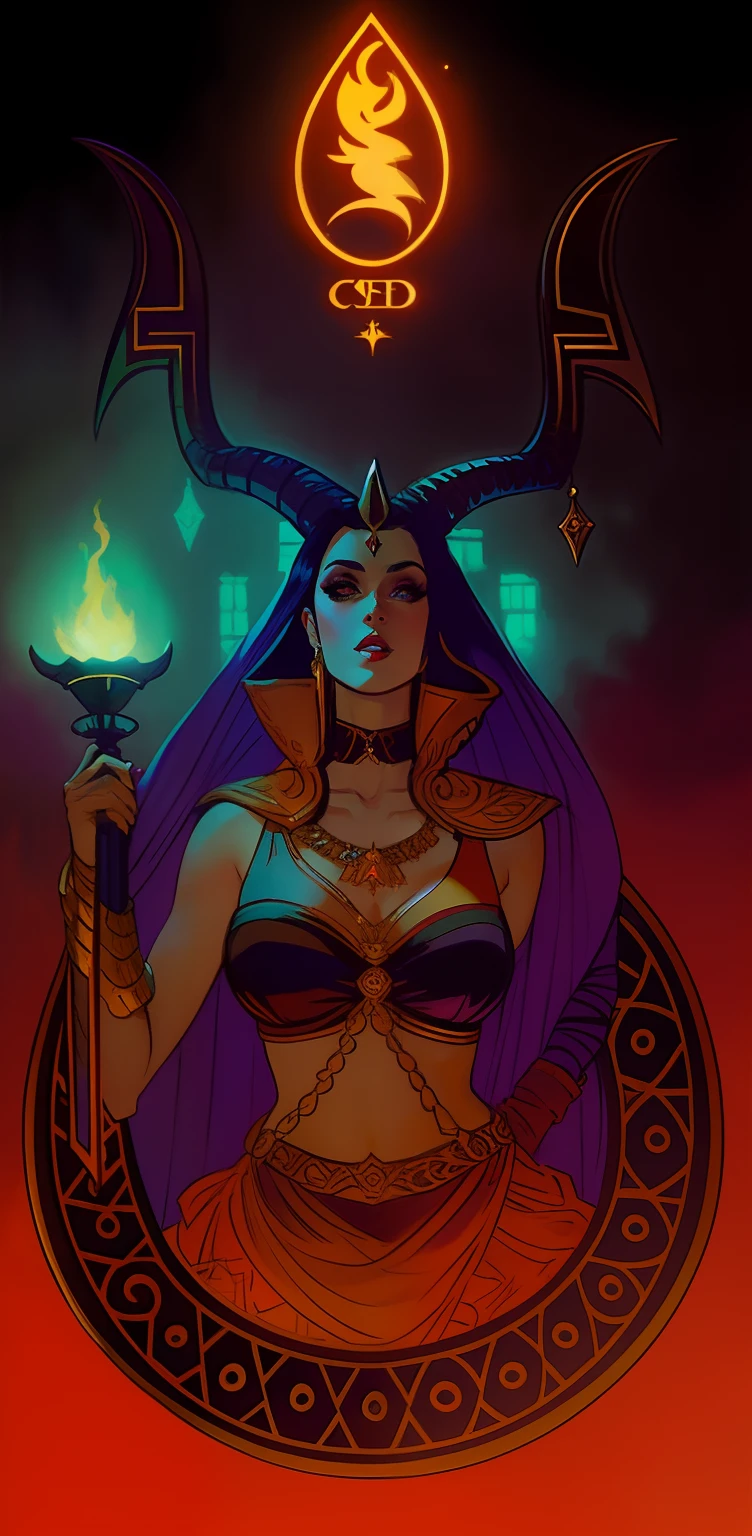 a woman with a horned head and a large horned, priestess, attractive tiefling druid, appears as the fire goddess, intense, horned ram goddess, mayan priestess, wip1girl, seios gigantescos, Curvilinear waist, bunda grande, massive breasts, seios grandes, Seios enormes, seios gigantescos, coxas grossas, muscular female, corpo suculento, corpo, bunda suculenta, seios suculentos, seios cheios, bunda cheia, breasts larger than the head, Roupas da era vitoriana, green hair, cabelos longos, Cabelo amarrado, provocando o espectador, ereta sob a roupa, at night, janela do quarto, no quarto, thick dress, bimbo breasts, bimbo body, erect under dress, lace bra under dress Artstation, by Frank Frazetta, by Simon Bisley, by Luis Royo, by H.R. Giger, by Ashley Wood, by Bill Sienkiewicz, by Ryan Meinerding, by Ian McQue, by Syd Mead, by Frank Frazetta bbw woman dressing in purple nightgown (green skin:0.8), Masterpiece, best quality, "Gothic Futuristic Seductress", Artstation, by Frank Frazetta. pale red skin:0.8), Masterpiece, best quality, "Gothic Futuristic Seductress", Artstation, by Frank Frazetta. The image should feature a mysterious, seductive woman withe sexy eyes, cat eye makeup in revealing hair curly, squatting pose... heels and detailed pretty feet