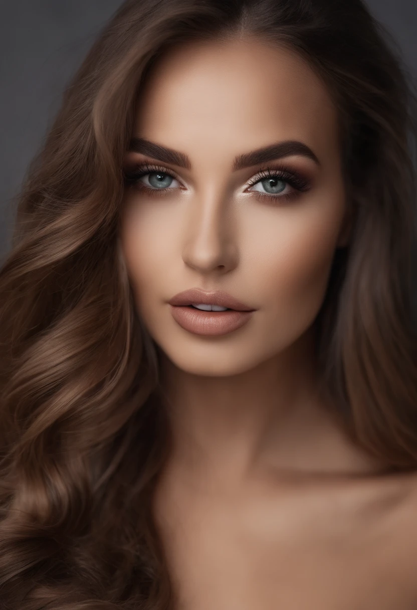 Femme Arafed complètement , fille sexy aux yeux bruns, ultra réaliste, Méticuleusement détaillé, Portrait Sophie Mudd, cheveux bruns et grands yeux, Selfie d’une jeune femme, Dubai Eyes, Violet Myers, sans maquillage, maquillage naturel, Regarder directement la caméra, Visage avec Artgram, Maquillage subtil, Superbe photo du corps entier agenouillée sur le lit, dans la chambre, Buste de taille moyenne à grande