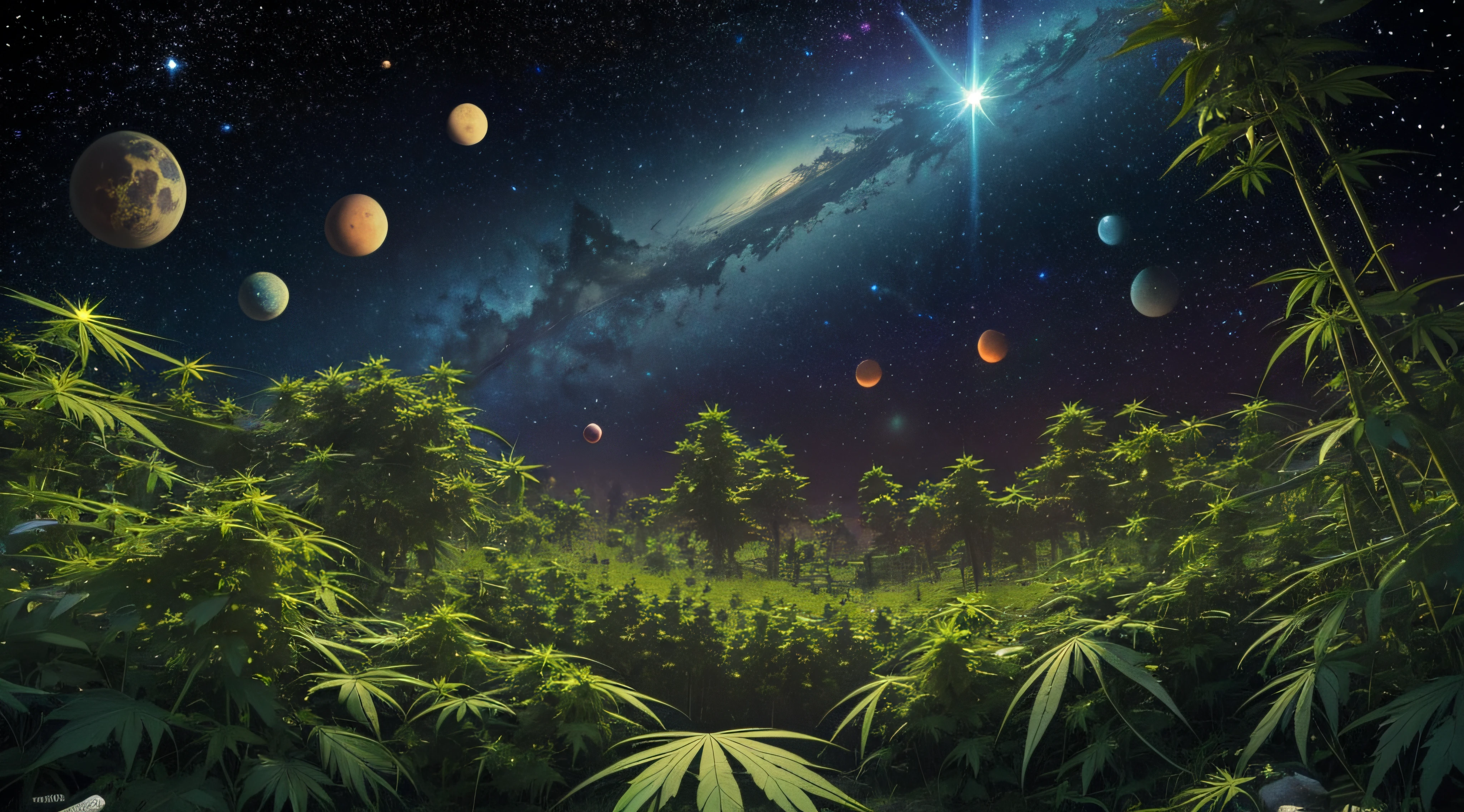 I live in the outer space, which is for the most part psychedelic, and all the enlightments may come up on all of us, the effect of marijuana, the effect of psychedelics, the effect of LSD