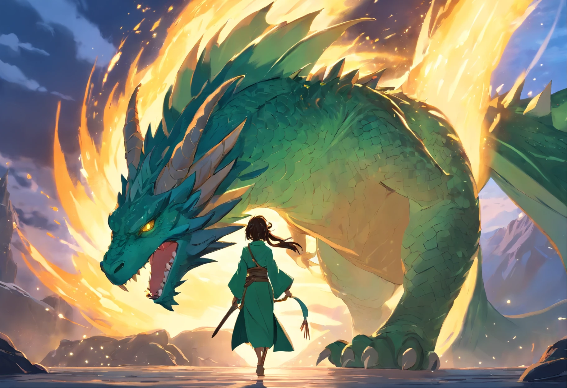 Dragonborn, an hybrid race between dragons and humans.