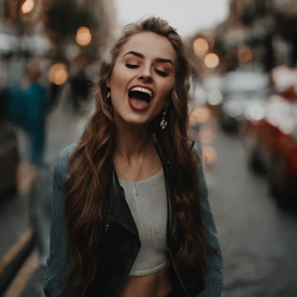 photo (margot-robbie). massive sagging breasts, choker, smiling, nipples, robe, grinning, outside at night crowded music festival, detailed face, long disheveled hair vibrant colors, high quality analog photo professional high saturation, ahegao, pleasure