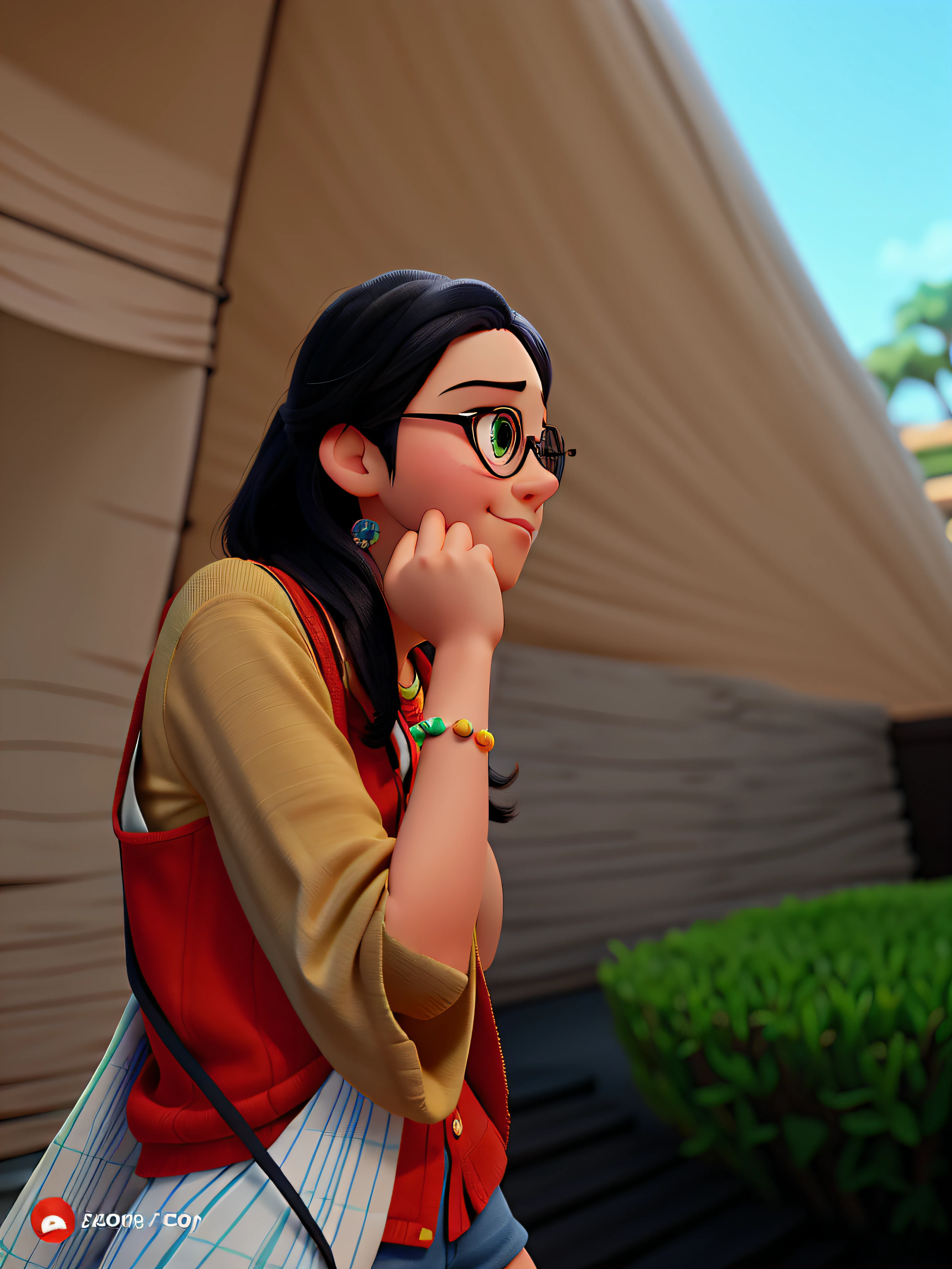 uma garota anime estilo disney pixar, alta qualidade