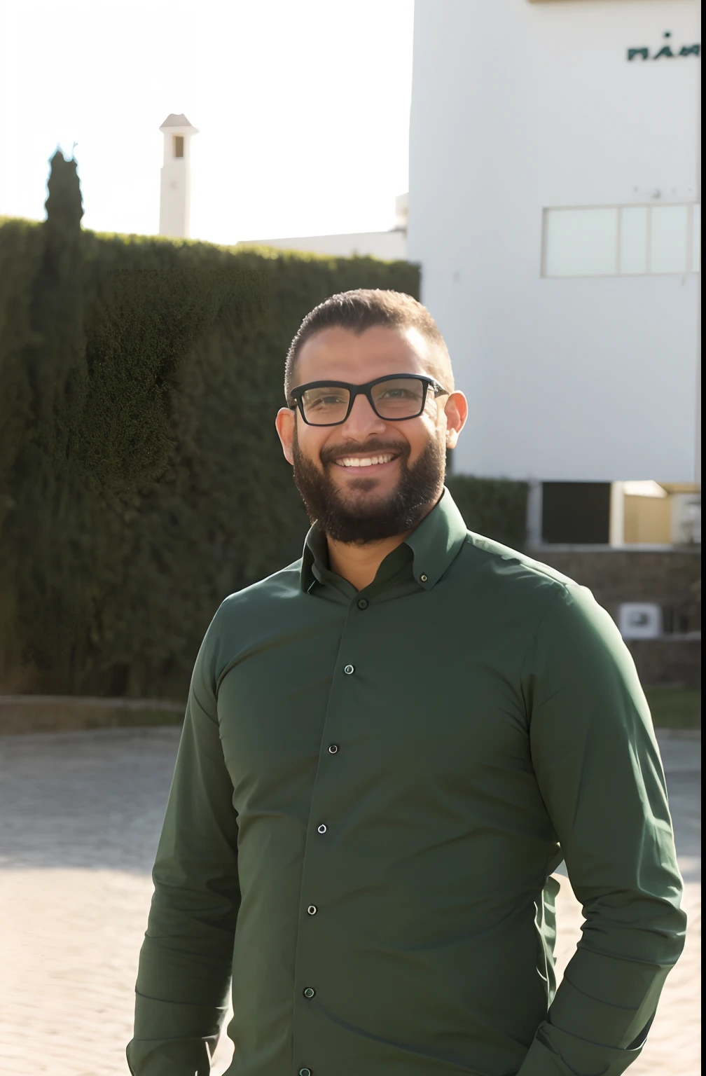 Smiling man in green shirt and glasses standing in front of a building, Pablo Oliveira, Paulo Carrick, Boris Vallego, Cristiano Orrillo, imagem do avatar, Alex Flores, Jesus Alonso Iglesias, ignacio fernandez rios, Juanjo Guarnido, icaro carvalho, Pablo Dominguez, marco bucci, Tons infantis
