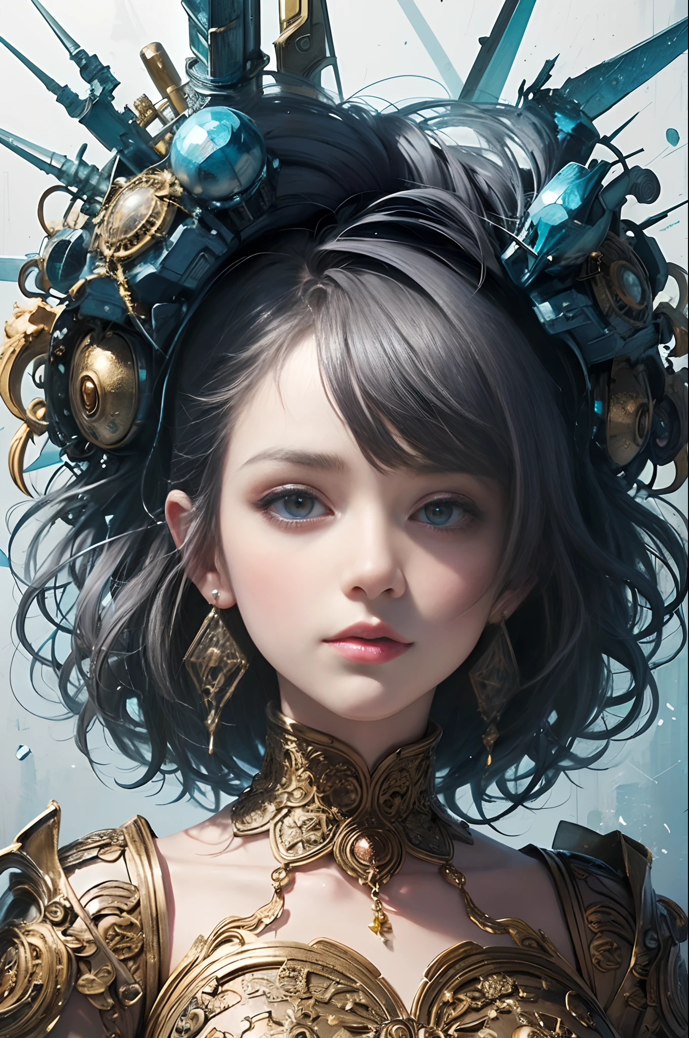 (masutepiece, of the highest quality, Best Quality, Official art, Beautiful and aesthetic:1.2), (1girl in), Extremely detailed,(Fractal Art:1.3),Colorful,Highest detail.