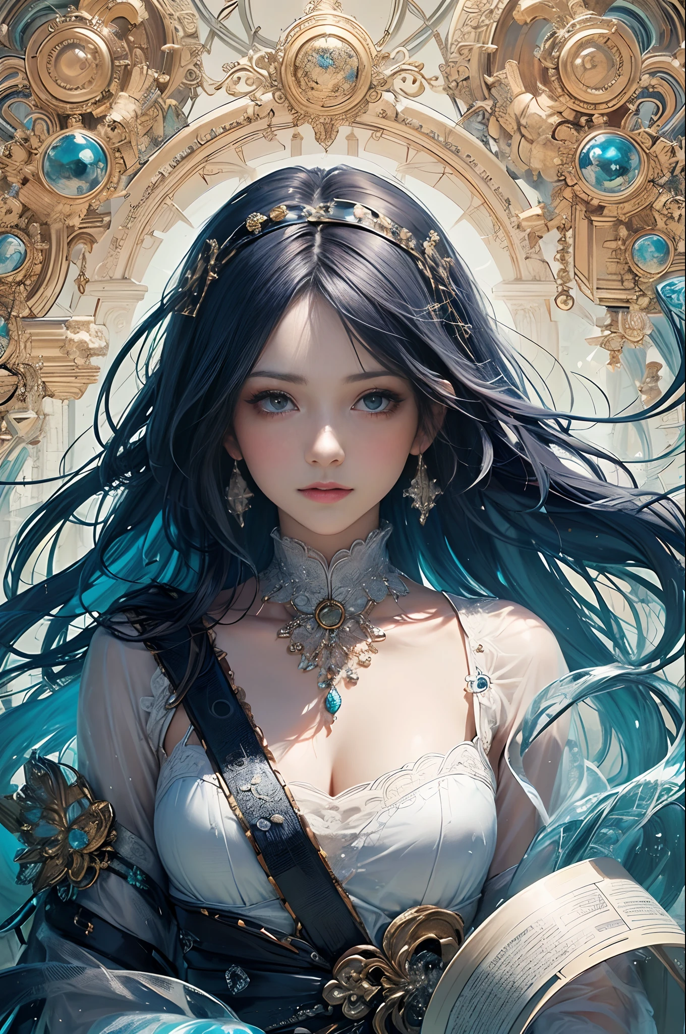 (masutepiece, of the highest quality, Best Quality, Official art, Beautiful and aesthetic:1.2), (1girl in), Extremely detailed,(Fractal Art:1.3),Colorful,Highest detail.