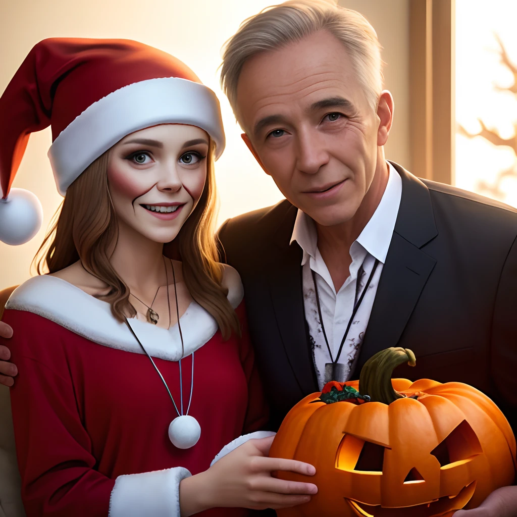 Photo du père Noël à Hawaï pendant Halloween