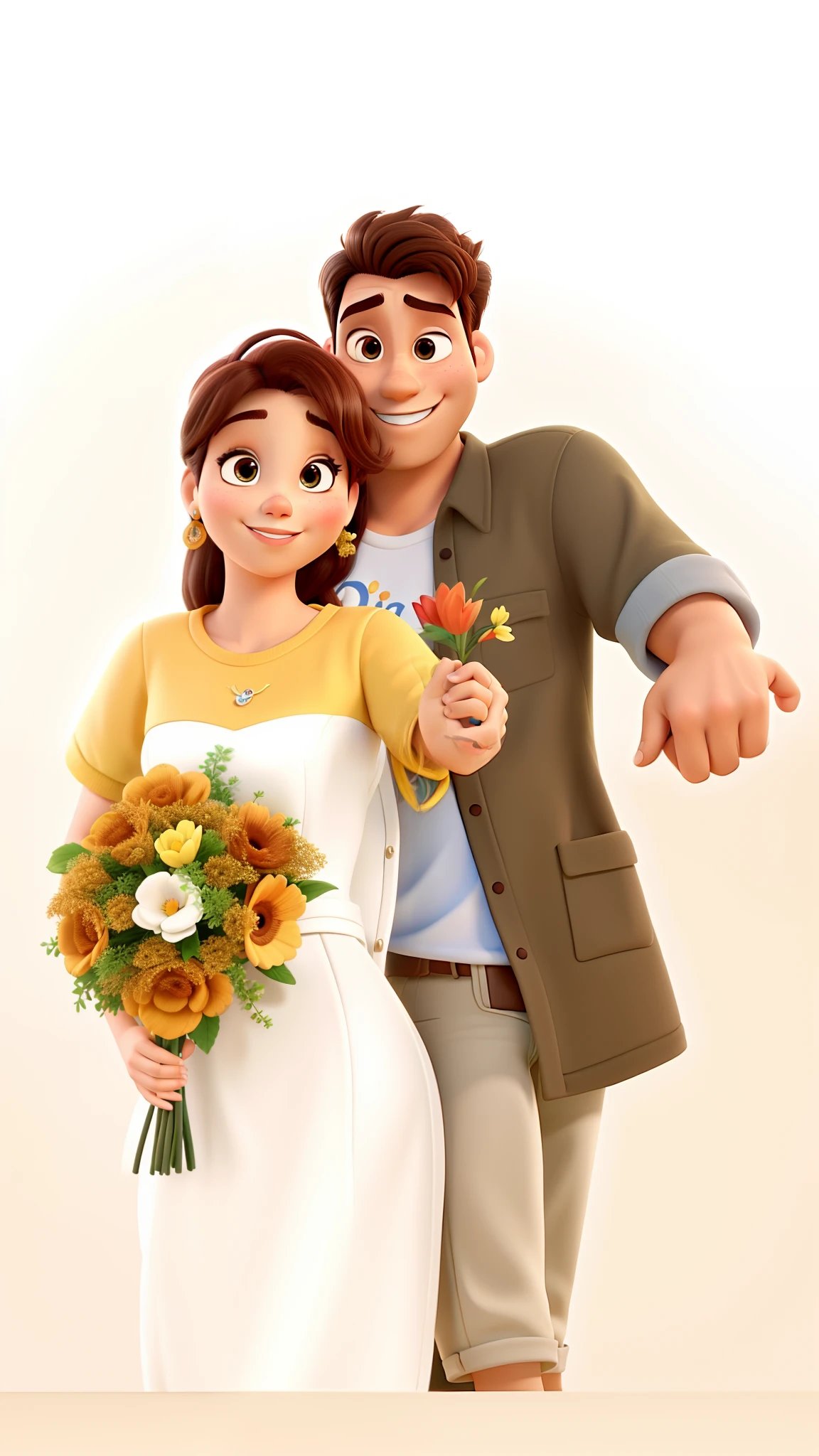 Casal estilo Disney pixar, alta qualidade, melhor qualidade