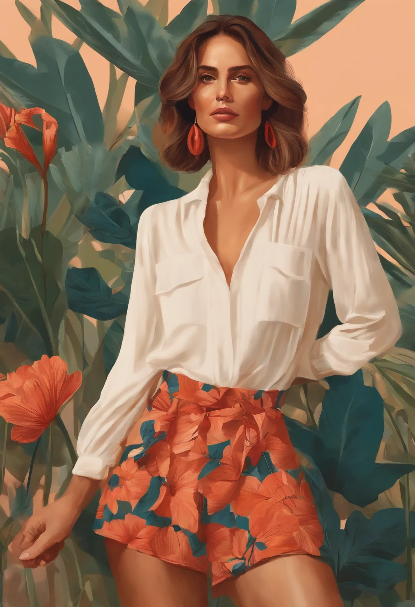 Créez une illustration moderne et élégante représentant une femme confiante et libre, portant des culottes menstruelles. Utilisez des couleurs douces et des courbes fluides pour transmettre le confort et la liberté de mouvement que procurent ces sous-vêtements révolutionnaires. Inspirez-vous de l'inattendu et donnez vie à une vision artistique unique!