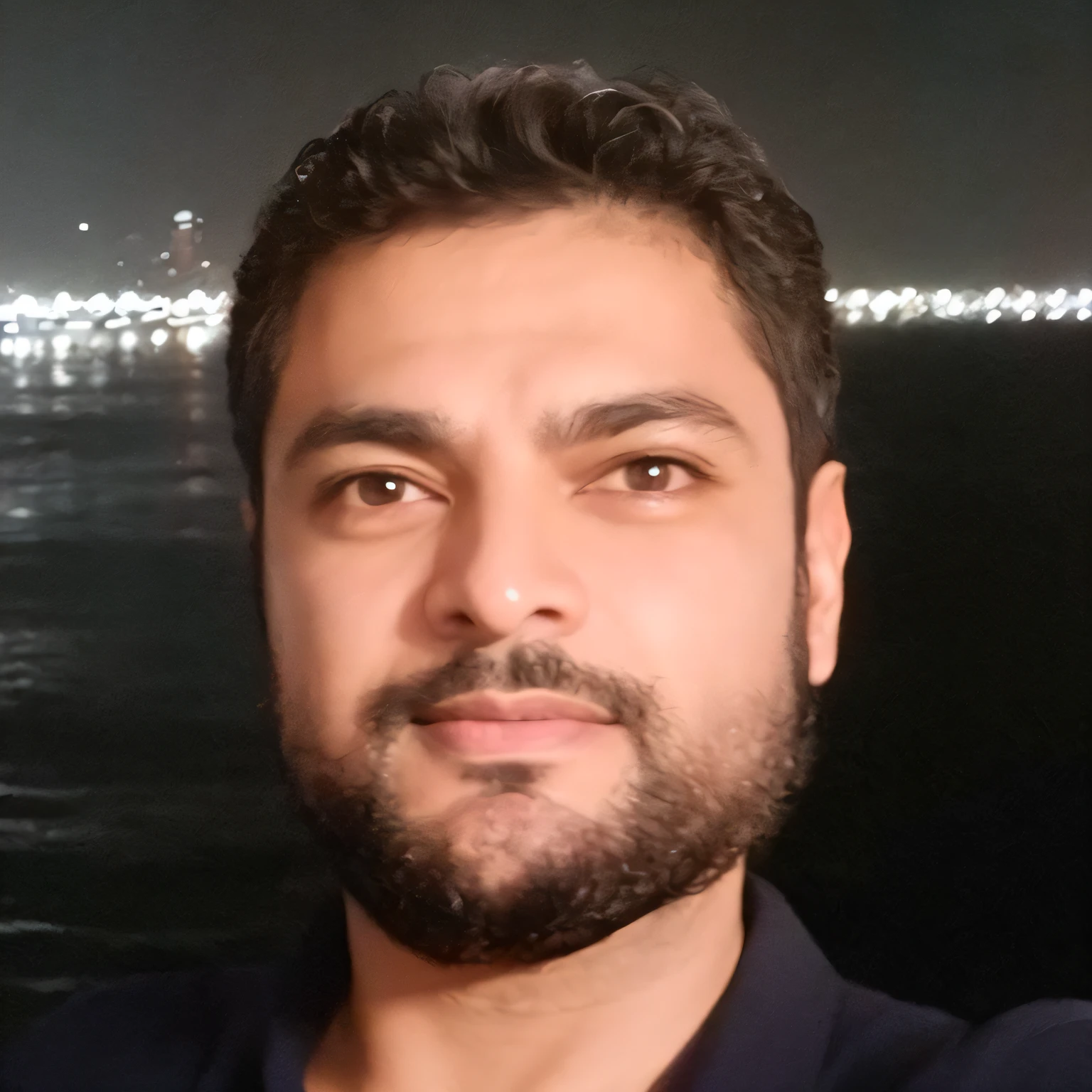 arafed man with a beard and a blue shirt standing in front of a body of water, david rios ferreira, emad mostaque, icaro carvalho, caio santos, by Nándor Katona, aykut aydogdu, Henry Alvim Correa, ahmad merheb, camilo gc, professional profile picture