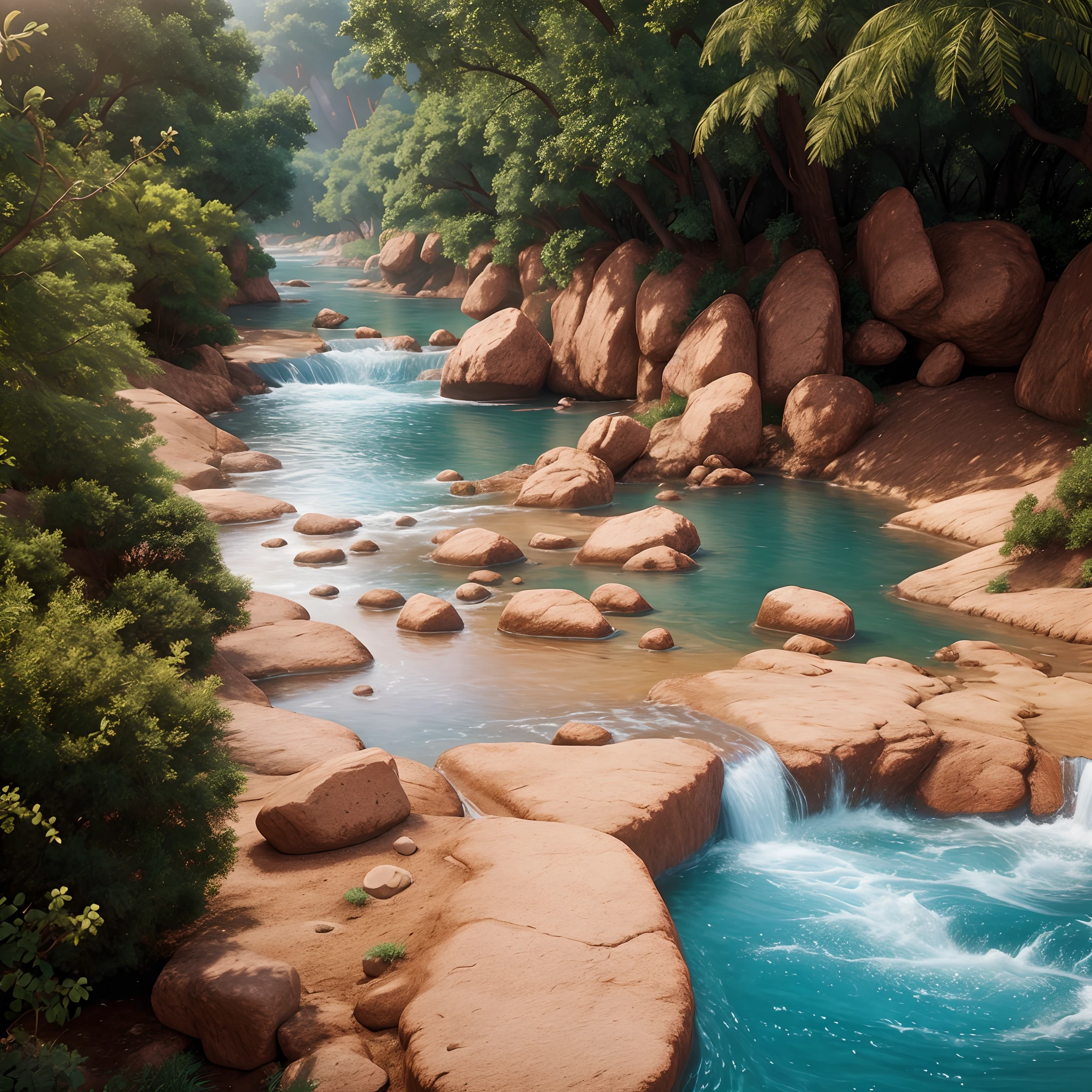 3D animation of this scene, Disney Pixar art style