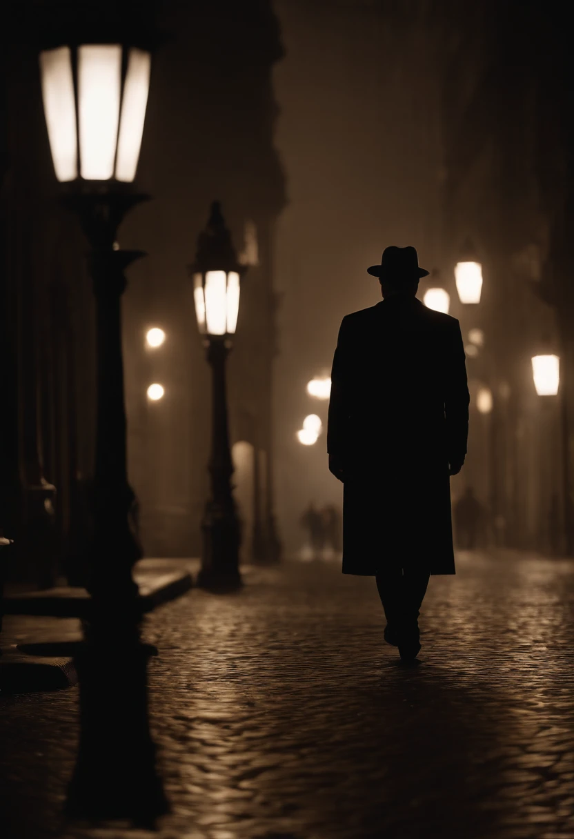(best quality,4k,8k,highres,masterpiece:1.2),ultra-detailed,realistic,photorealistic:1.37,man in black clothes, streetlamp-lit background, in the ally at night city, volumetric lighting