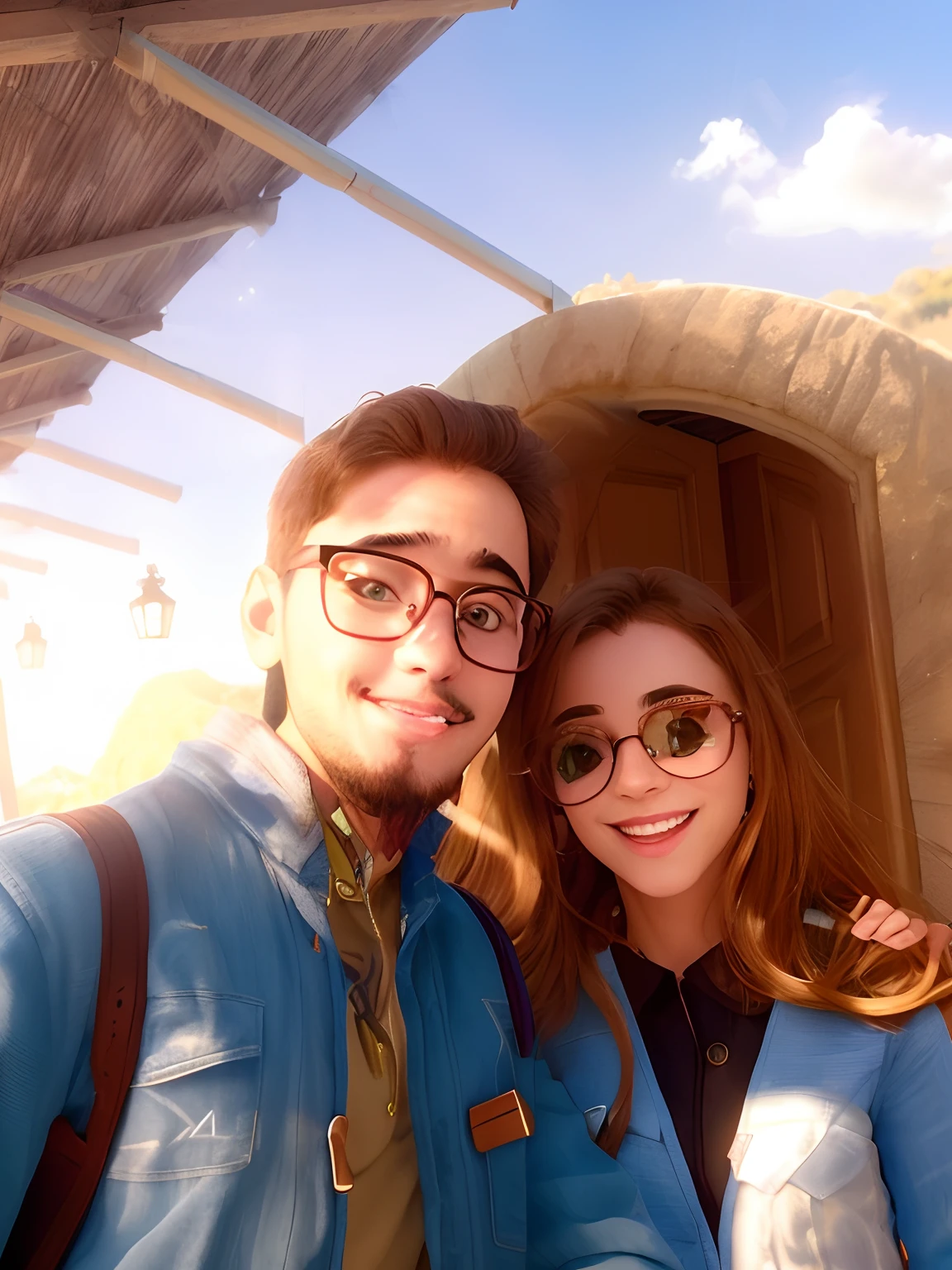 Casal sorridente posando para uma foto em frente a uma parede colorida, Directed by: Nandor Soldier, Alex Yanes e Lisa Frank, Casal feliz, imagem de perfil, Fotografia selfie 8k, In Sao Paulo, Fotografia tirada em 2 0 2 0, divertindo-se, Noite!, Foto tirada em 2018, by Amelia Peláez, casal sorridente
