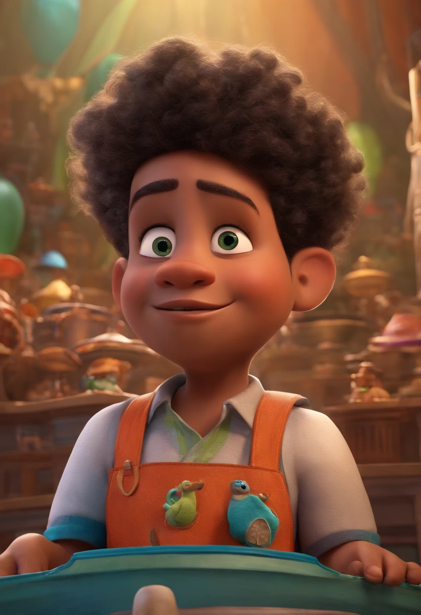 A Dream Architect Inspired by Pixar Animation, de perto. The character takes center stage with captivating facial expressions, oferecendo um toque de irrealidade