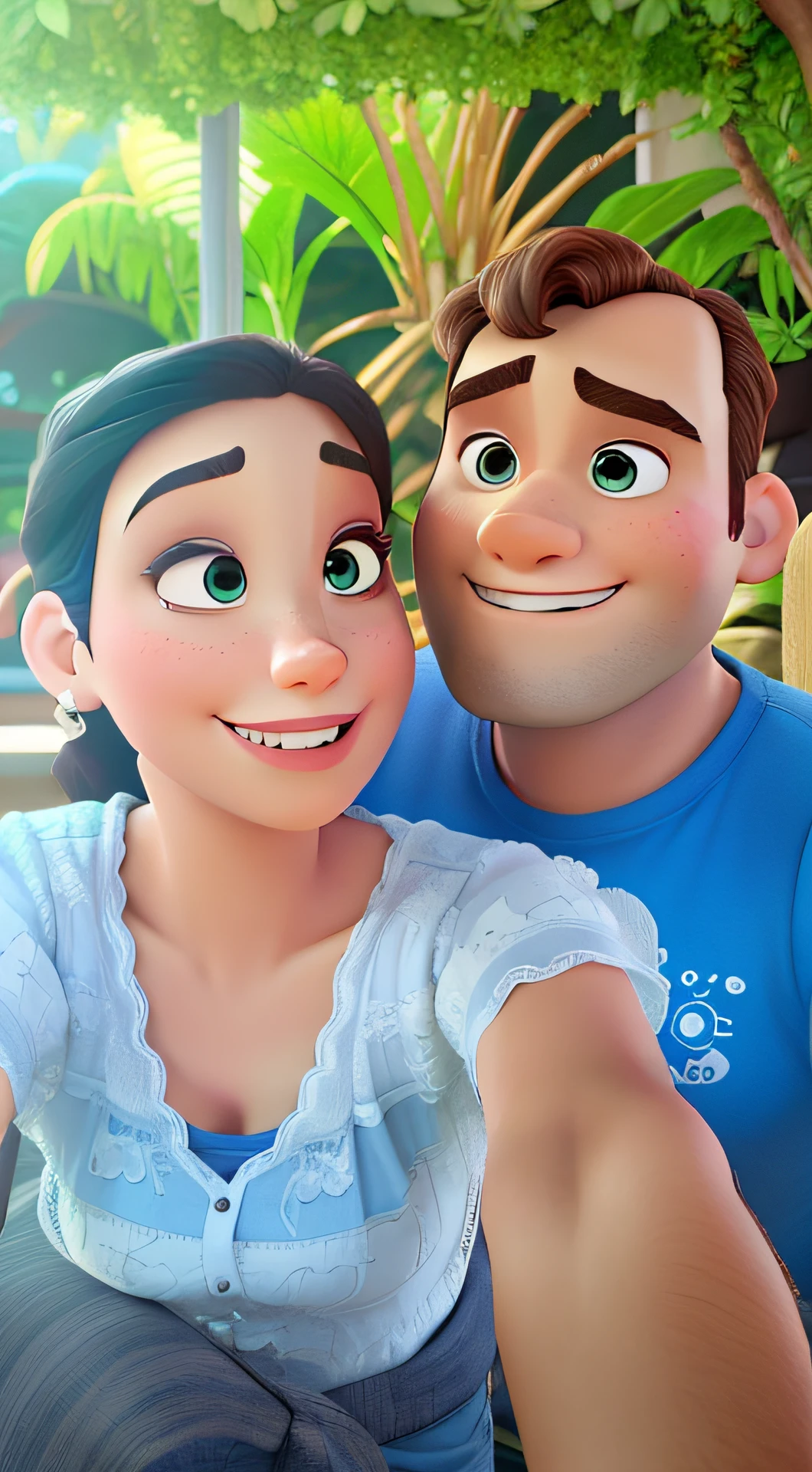 Homem e mulher estilo pixar, alta qualidade, melhor qualidade
