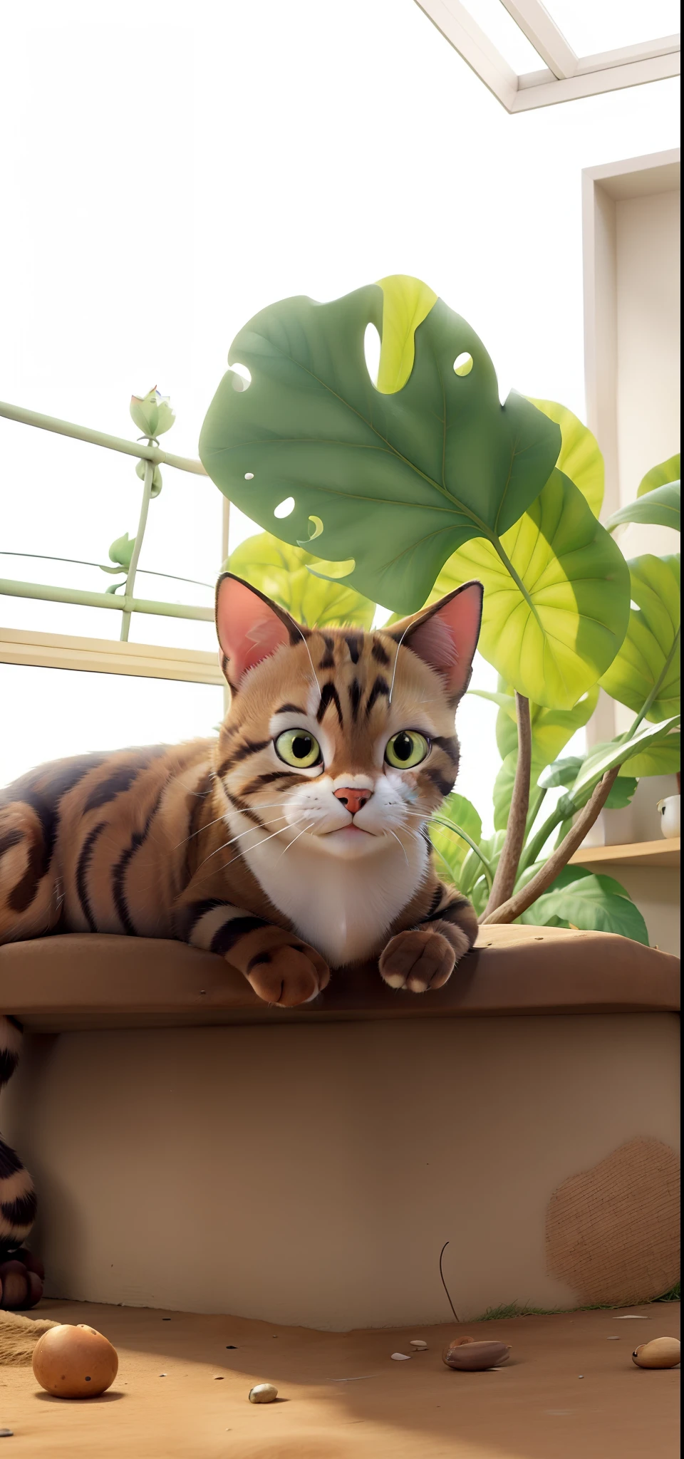 Obra-prima, de melhor qualidade, A cat with a distracted look, estilo gato de botas, parecendo humano