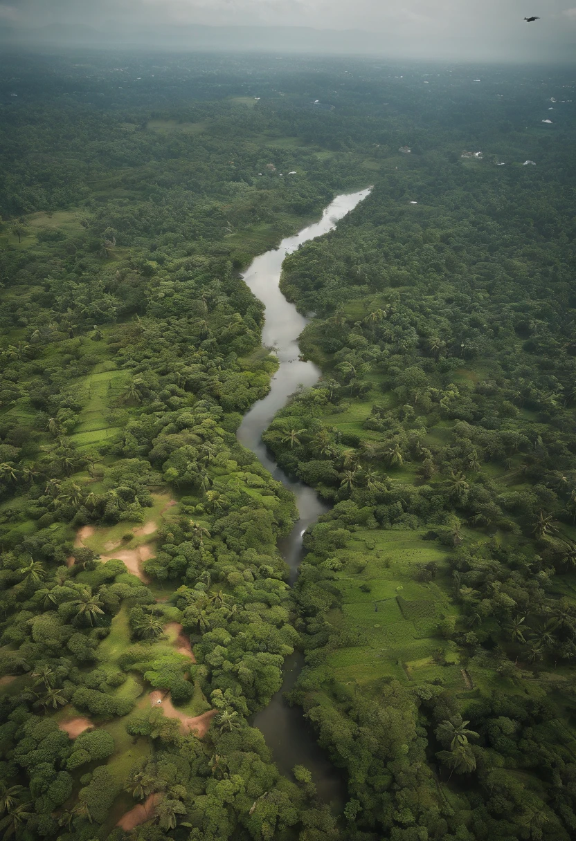Kerala ,dron view from 1000 km above beutiful scenario,birds,