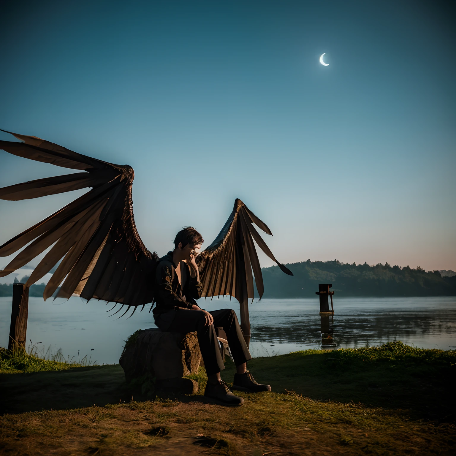 Man who sat down wingspan Ruins natta The large 1 moon murky murky
