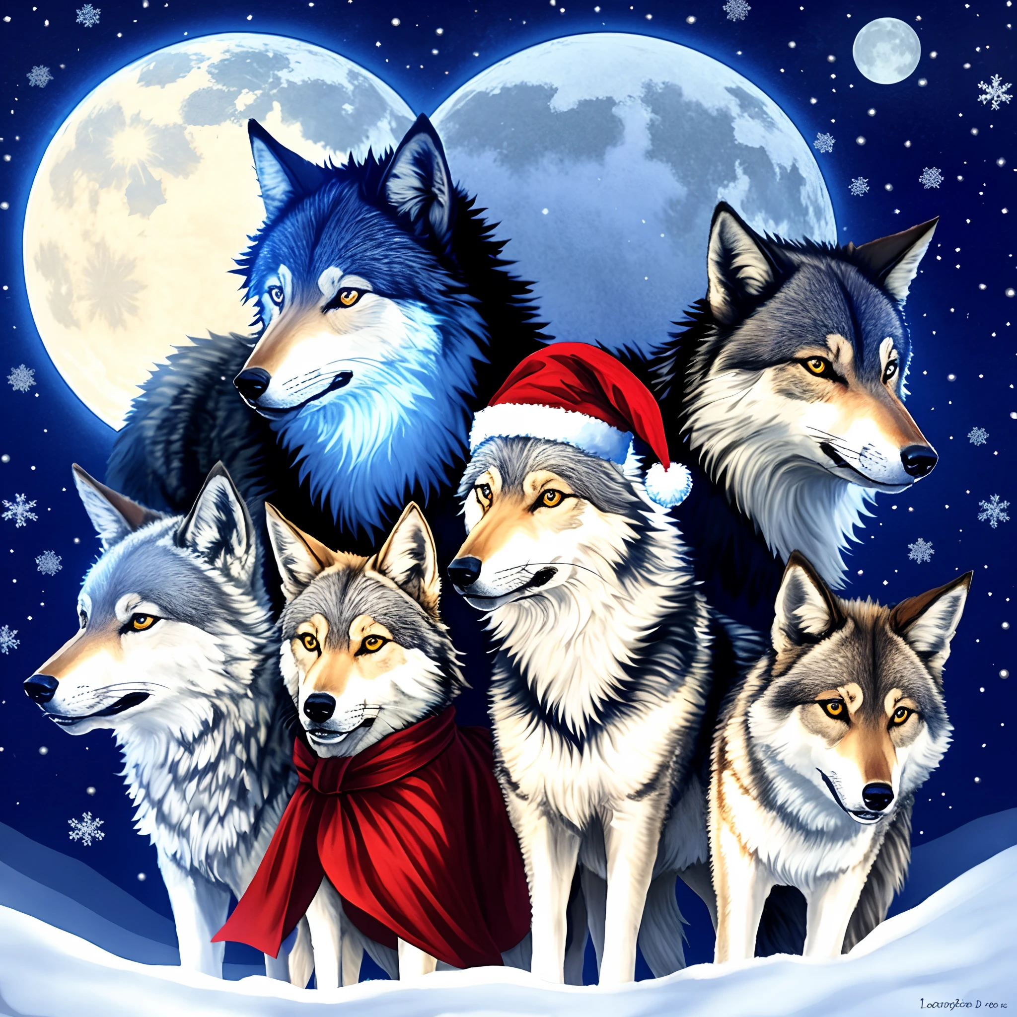Pack de Noël d’hiver loup