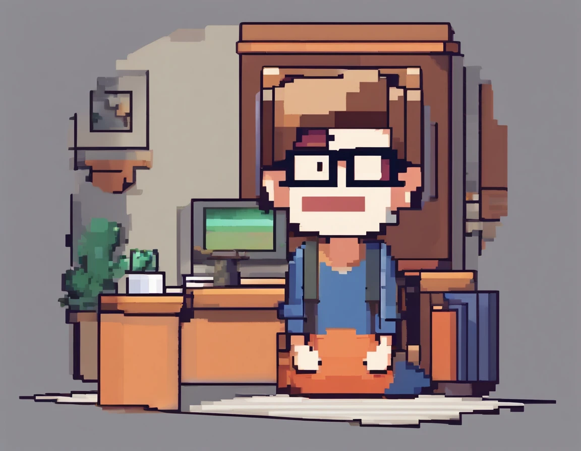 personagem dos desenhos animados, Thin young man with extremely short brown hair, brown eyes, blue framed glasses with gray beard, wide lips, wearing dress shirt, kneeling, praying in 3D, Personagem 3D, 3d rendering stylized, 3 d character render, personagem de desenho animado, Personagem de close up, Pose de personagem, (Estilo Pixar) (master part:1.2) (Bokeh) (best quality) (pele detalhada) (textura detalhada) (8k) (argila) (Cinematic lighting) (foco nítido