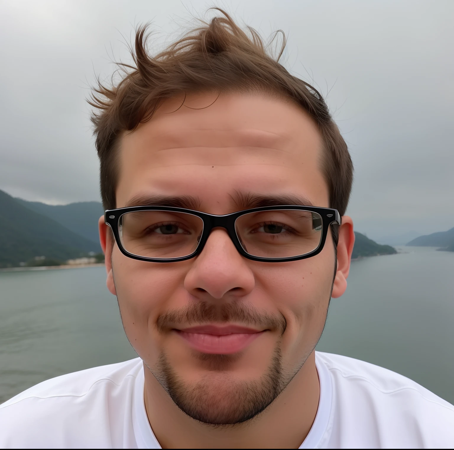 There's a man with glasses posing for a photo, Streamer do Twitch / Jogador Ludwig, Typical cryptocurrency nerd, testa grande, foto de perfil headshot, imagem do avatar, testa maior, Satoshi, Chris Escaldo, Michael Kutsche, sem barba, foto de perfil 1024px, mostrando a testa, imagem profissional, testa grande