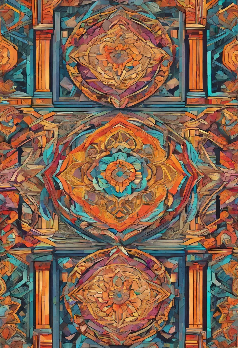(best quality,ultra-detailed,realistic:1.37),vivid color drawing,masterpiece:1.2,cool mandalas,one-sword center,detailed patterns,dynamic composition,shimmering shades,gradually changing colors,aesthetic symmetry,mesmerizing patterns,abstract interpretation,attention to details,creative brush strokes,beautifully intertwined lines,harmonious color palette,highly intricate designs,impressive depth and dimension,fascinating geometrical shapes,mind-bending optical illusions,subtle color gradients,eye-catching focal point,serene and captivating atmosphere,psychadelic vibes,mesmerizing journey through colors,artistic exploration of spirituality,meditative and calming experience,lively and energetic representation,breathtaking level of craftsmanship,uniquely vibrant and visually engaging interpretation