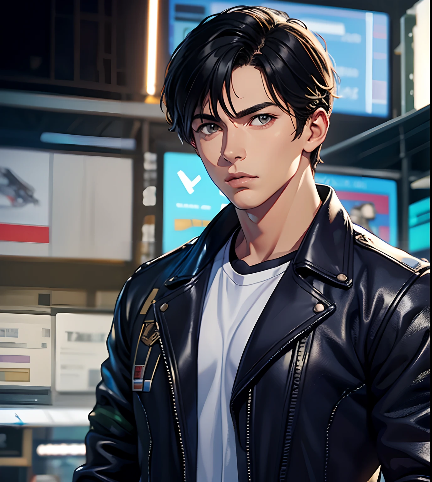 Change background technology, handsome boy, 4k realistic,