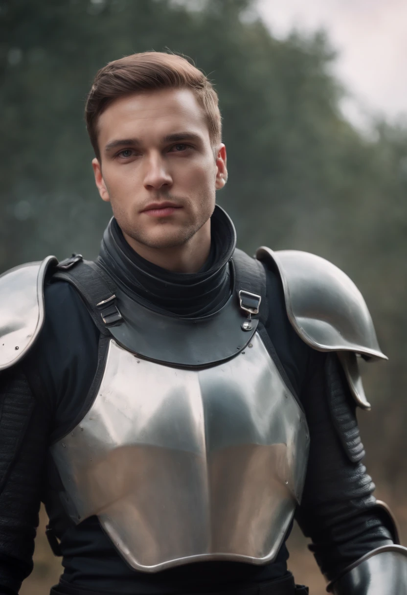 Wide shot Hyper Realistic Portrait Photograph of a Majestic Modern Cyberpunk Royal knight, 64k, Masterpiece, ULTRAHD
