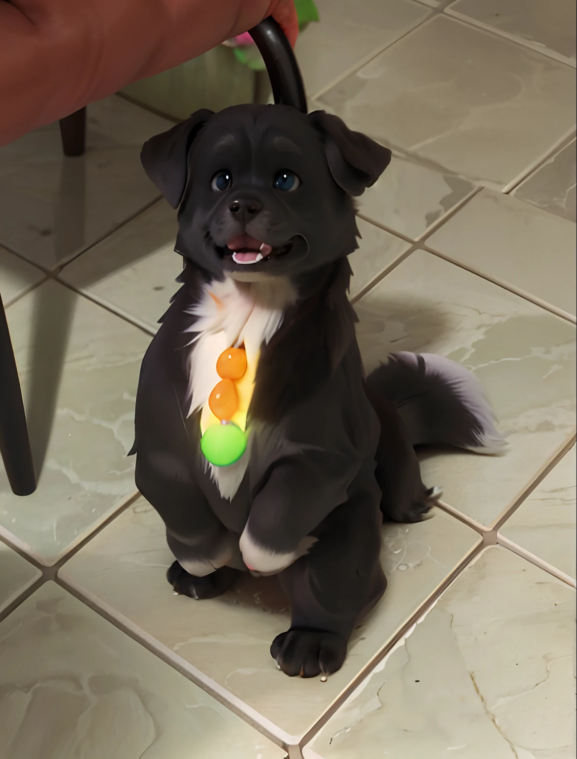 Adorable cute dog in Pixar style, estilo Disney, pixar animation, design de personagens, renderman, cozy lighting, sentado