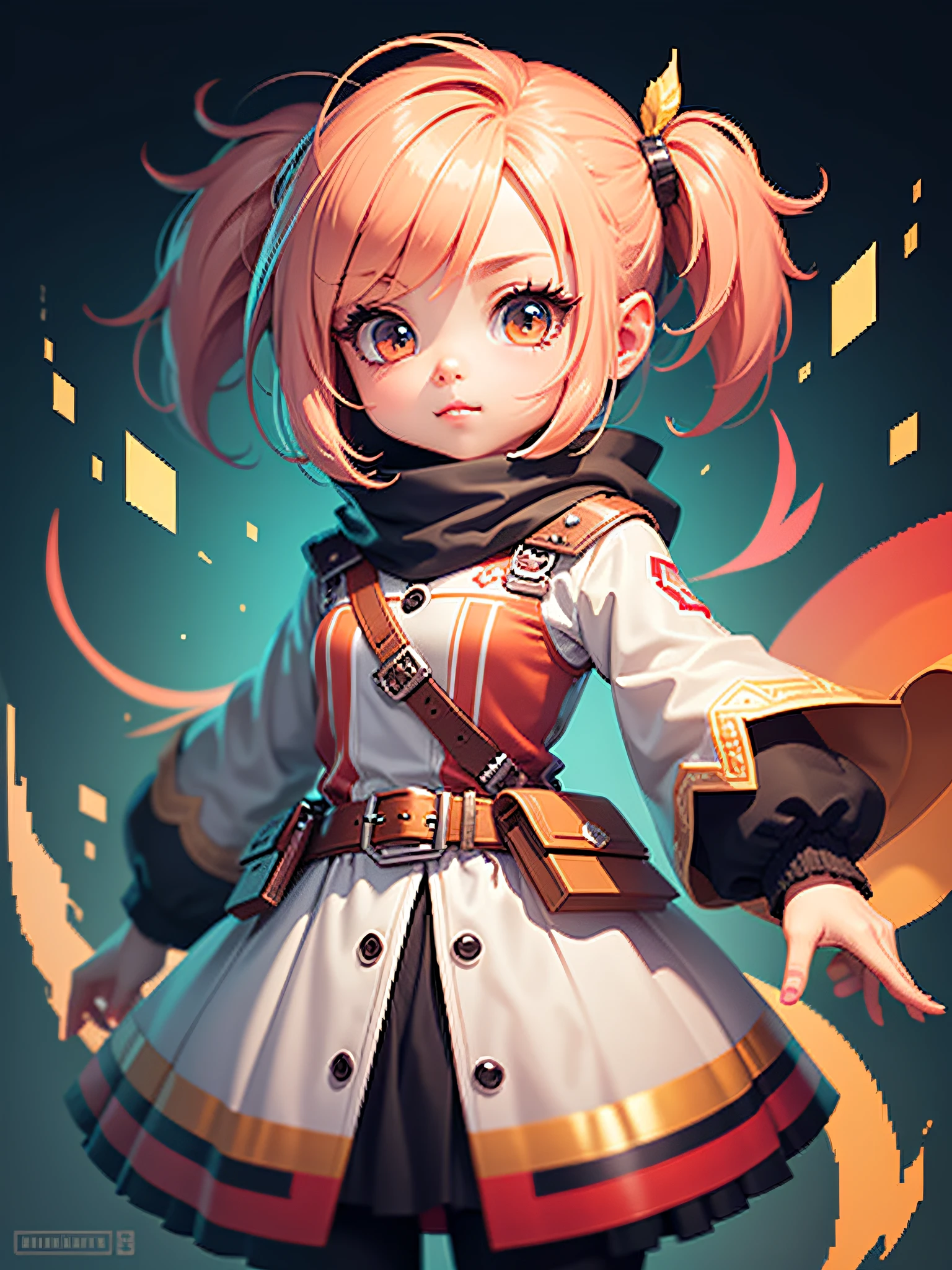 Chibi character pixel art, beautiful detailed pixel art, hyper detailed pixel art, conceptual pixel art, high quality pixel art, high quality pixel art, high quality pixel art, dynamic lighting, colorful, high contrast colors, Pixel art style, Pixel art:3, 4k, beautiful
