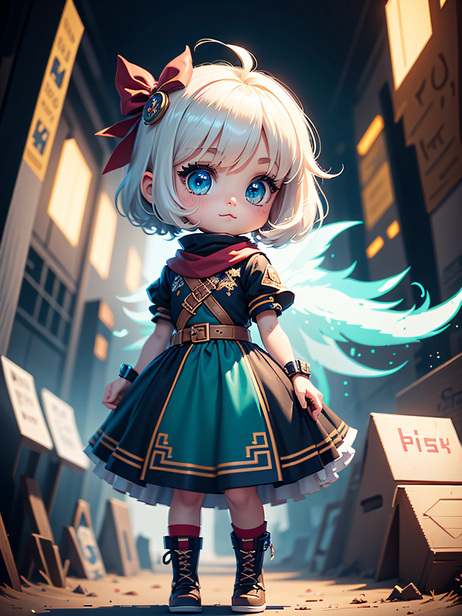 Chibi character pixel art, beautiful detailed pixel art, hyper detailed pixel art, conceptual pixel art, high quality pixel art, high quality pixel art, high quality pixel art, dynamic lighting, colorful, high contrast colors, Pixel art style, Pixel art:3, 4k, beautiful