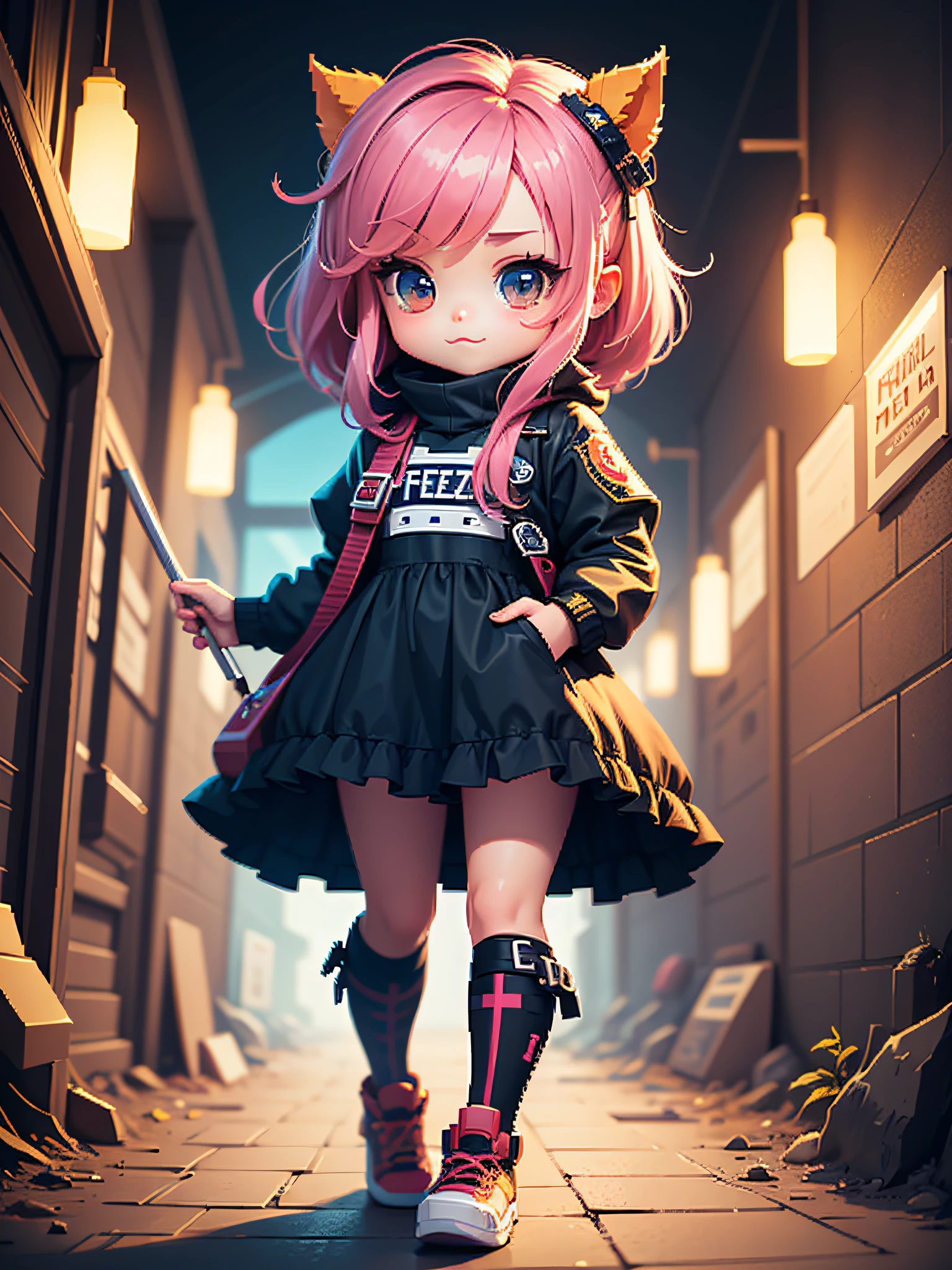Chibi character pixel art, beautiful detailed pixel art, hyper detailed pixel art, conceptual pixel art, high quality pixel art, high quality pixel art, high quality pixel art, dynamic lighting, colorful, high contrast colors, Pixel art style, Pixel art:3, 4k, beautiful