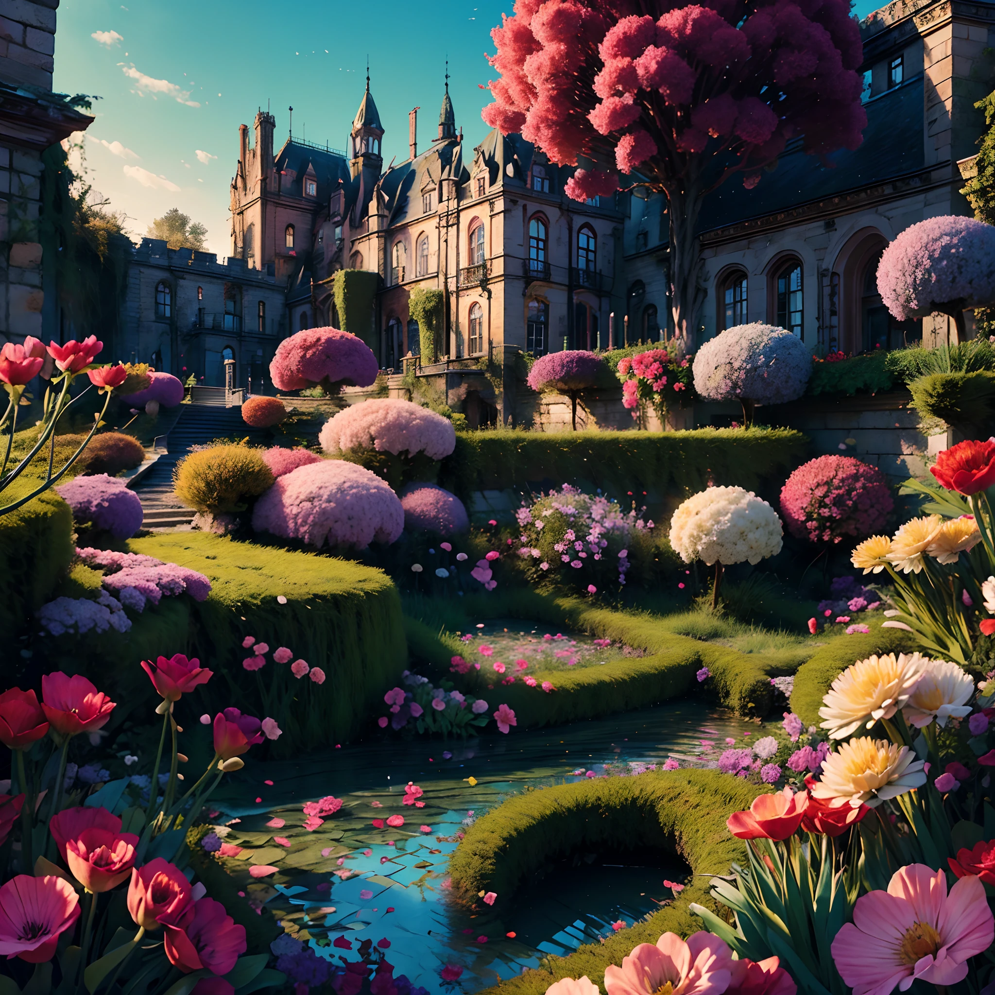 masterpiece,(best quality:1.3),
fantasy_world,Garden,castles.flowers.morning light