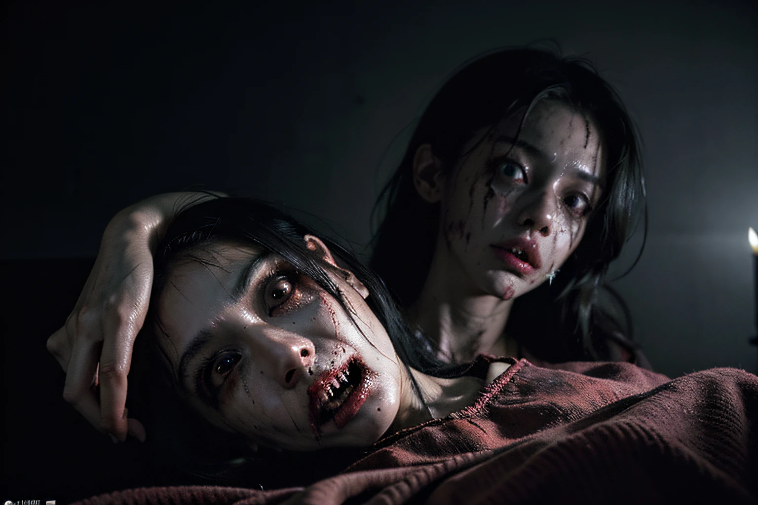 (masterpiece:1.4),best quality,ultra high res,(photo realistic:1.6),(horror:1.8),Abandoned apartments、(dead body:1.4)、(natta:1.8)、foggy、scared,Fear,eerie,dimly lit,dark,darkness,spooky,weird,ominous,ephemeral,gloomy,night,midnight,shadow,