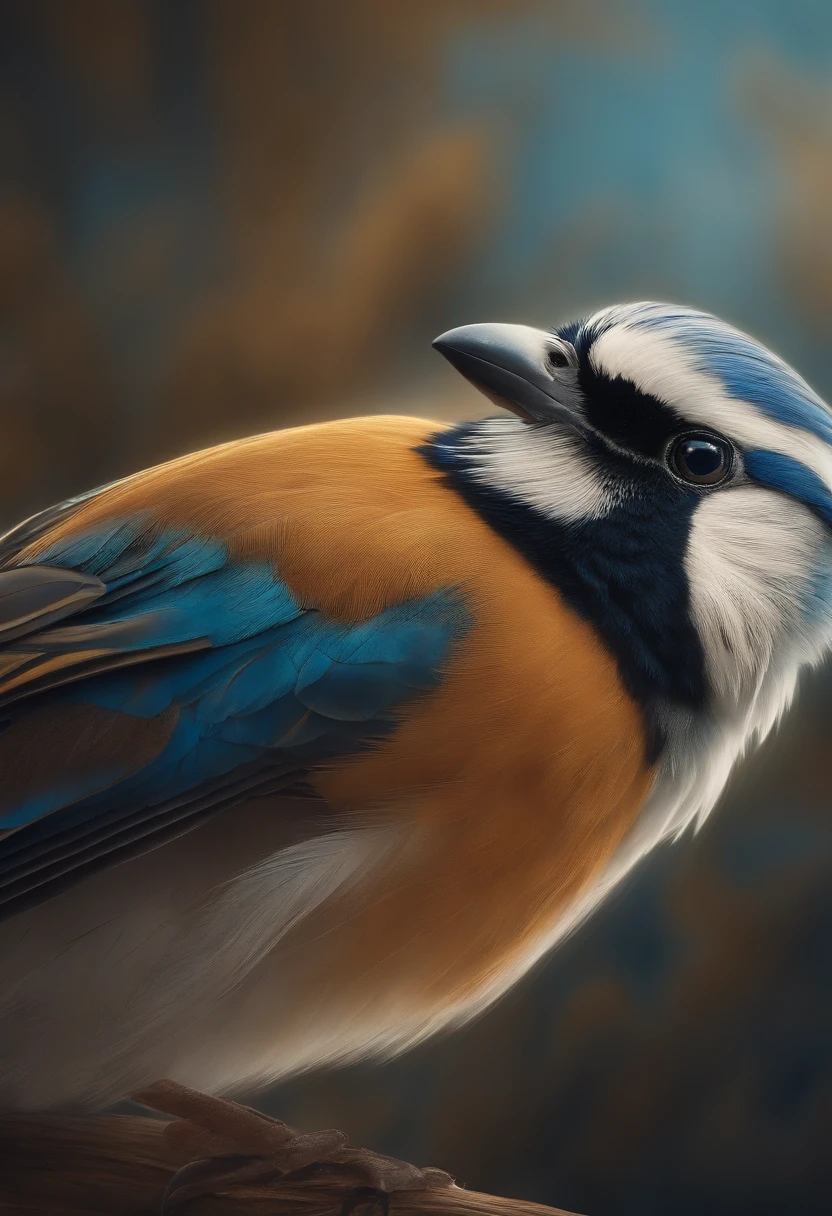 A closeup of a bird with a blue eye and golden feathers, arte digital altamente detalhada, Arte digital altamente detalhada em 4k, arte digital altamente detalhada, arte digital ultra-detalhada, arte digital altamente detalhada, 8k arte detalhada de alta qualidade, arte digital de detalhes surpreendentes, arte digital ultra detalhada, arte digital altamente detalhada, Grande arte digital com detalhes, Arte altamente detalhada em 4K , sem fundo, fundo branco
