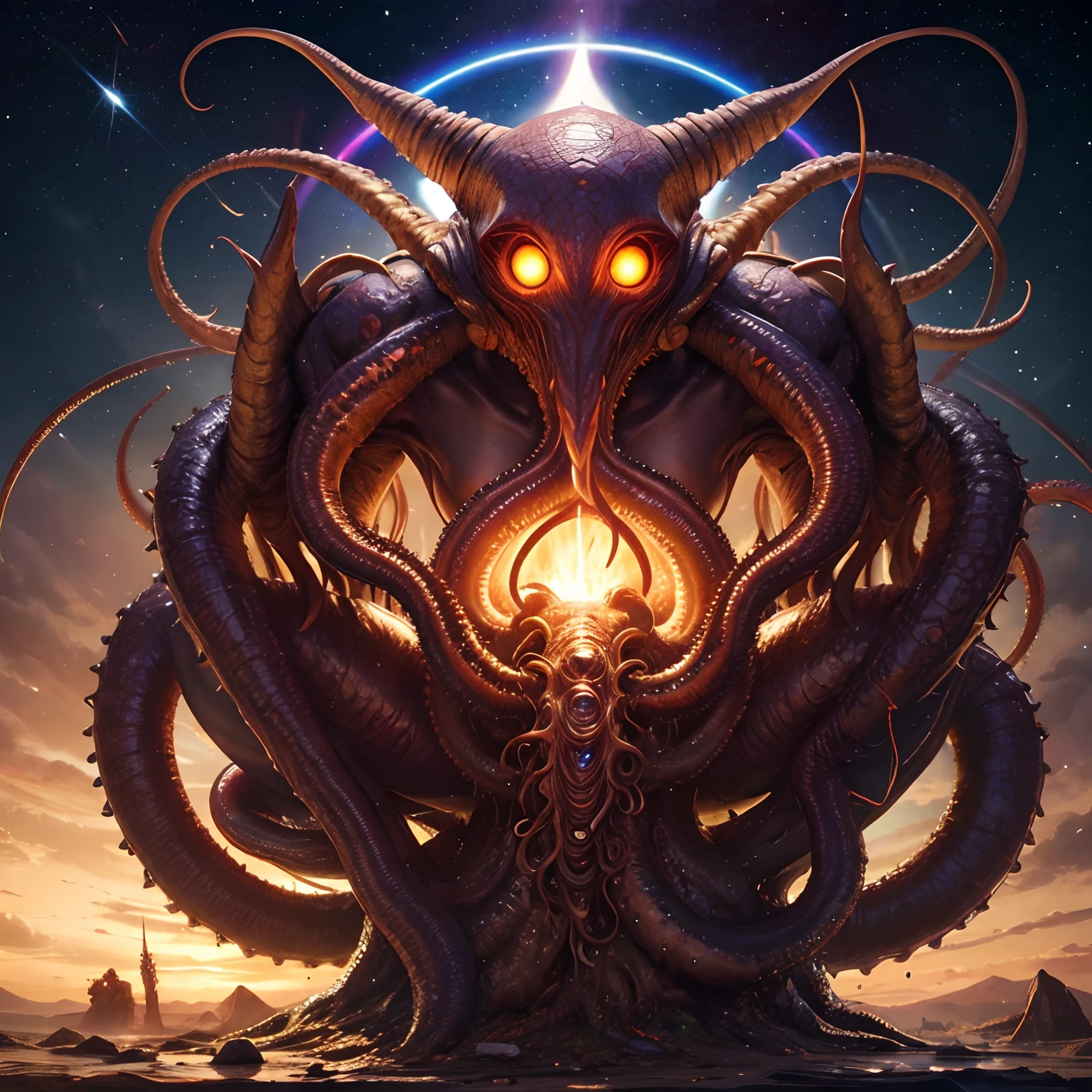 {NEO GOD}{an alien}{Chemicals}{Deities}{vhorrified}{Deities々Right}{Beautiful shape}{an oil painting}{hight resolution}{devastated}{Buddha}{Rainbow flesh}{Ultimate form}{Another dimension}{kosmos}{mistic}masterpiece , best quality , ultra-detailed{cthulhu mythos}{goddes}{MuCoi}{mucous membrane}{tentaculata}{worm}{Nyarlathotep}{High Quality}{symmetry}