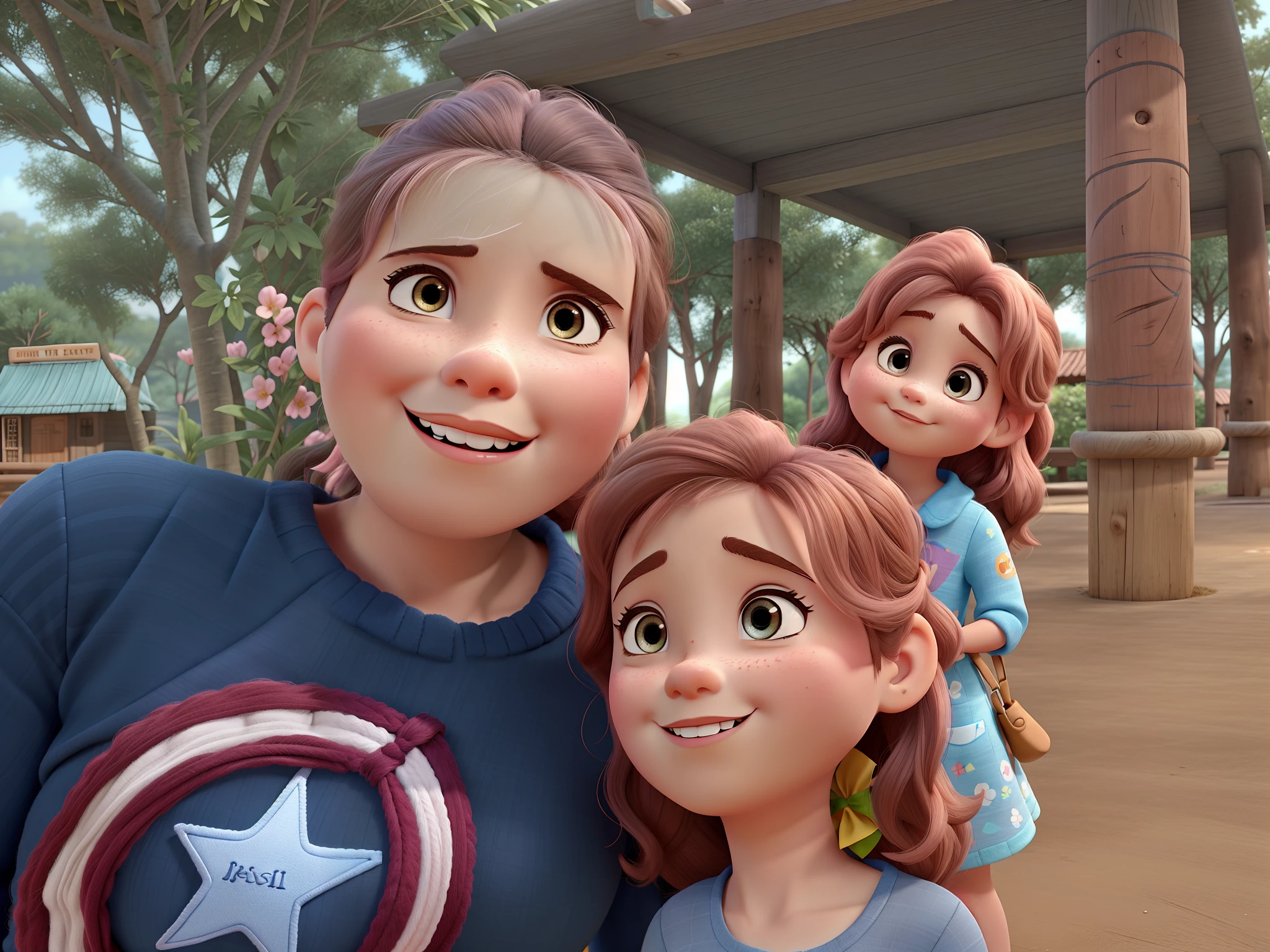 pai, Mother Baby Girl Small Hair, Disney pixar |