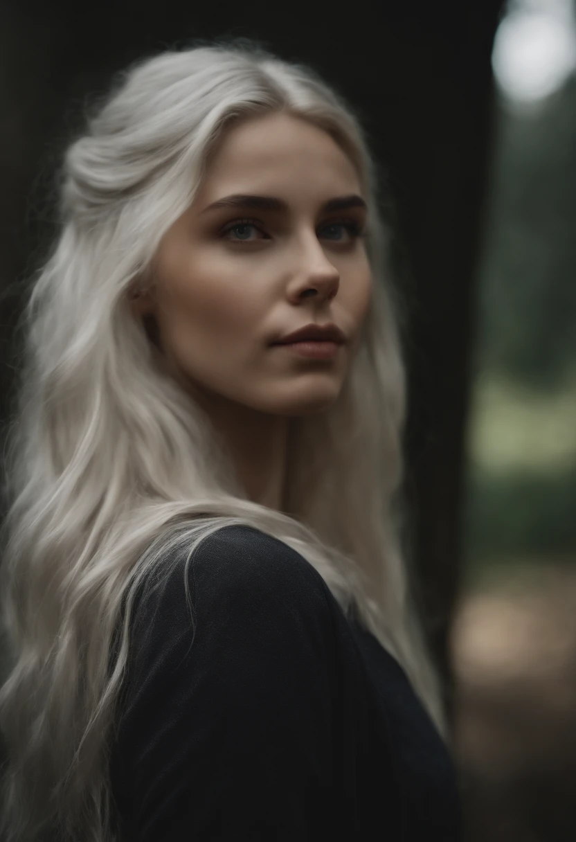 high quality, best quality, photo-realistic, raw-photo, realistic, ultra realistic 8k cg, ultra-detailed, High definition, masterpiece, Slender girl with long white hair