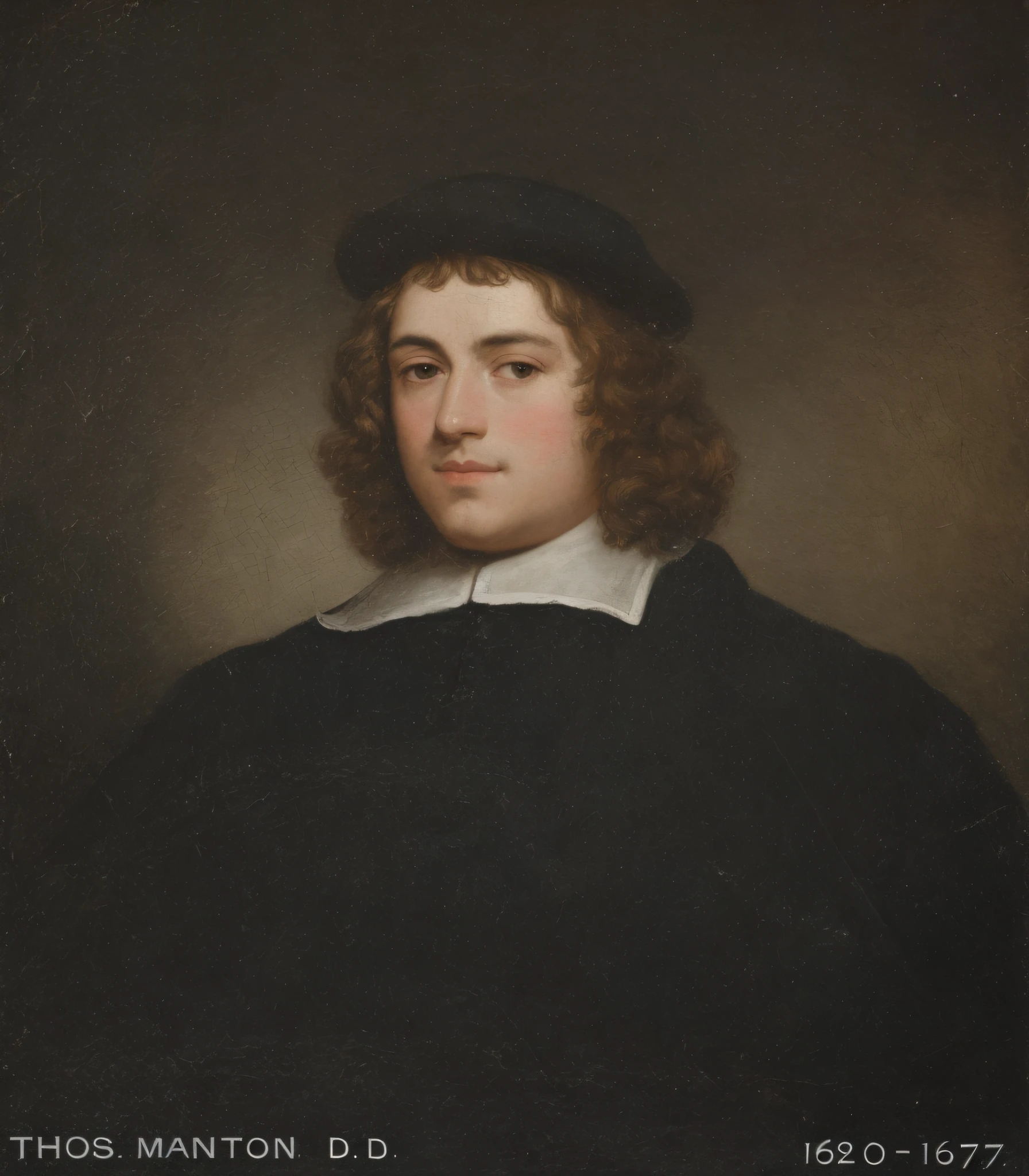 Arafed Portrait of a Man with a Black Hat and White Collar, Directed by: William Dobson, Directed by: Adriaen Hanneman, Retrato de um homem, Directed by: Emanuel de Witte, retrato de meio comprimento, retrato de meio comprimento, Directed by: Adriaen van de Velde, Retrato de um jovem, Directed by: Adriaen van de Venne, retrato oF homem