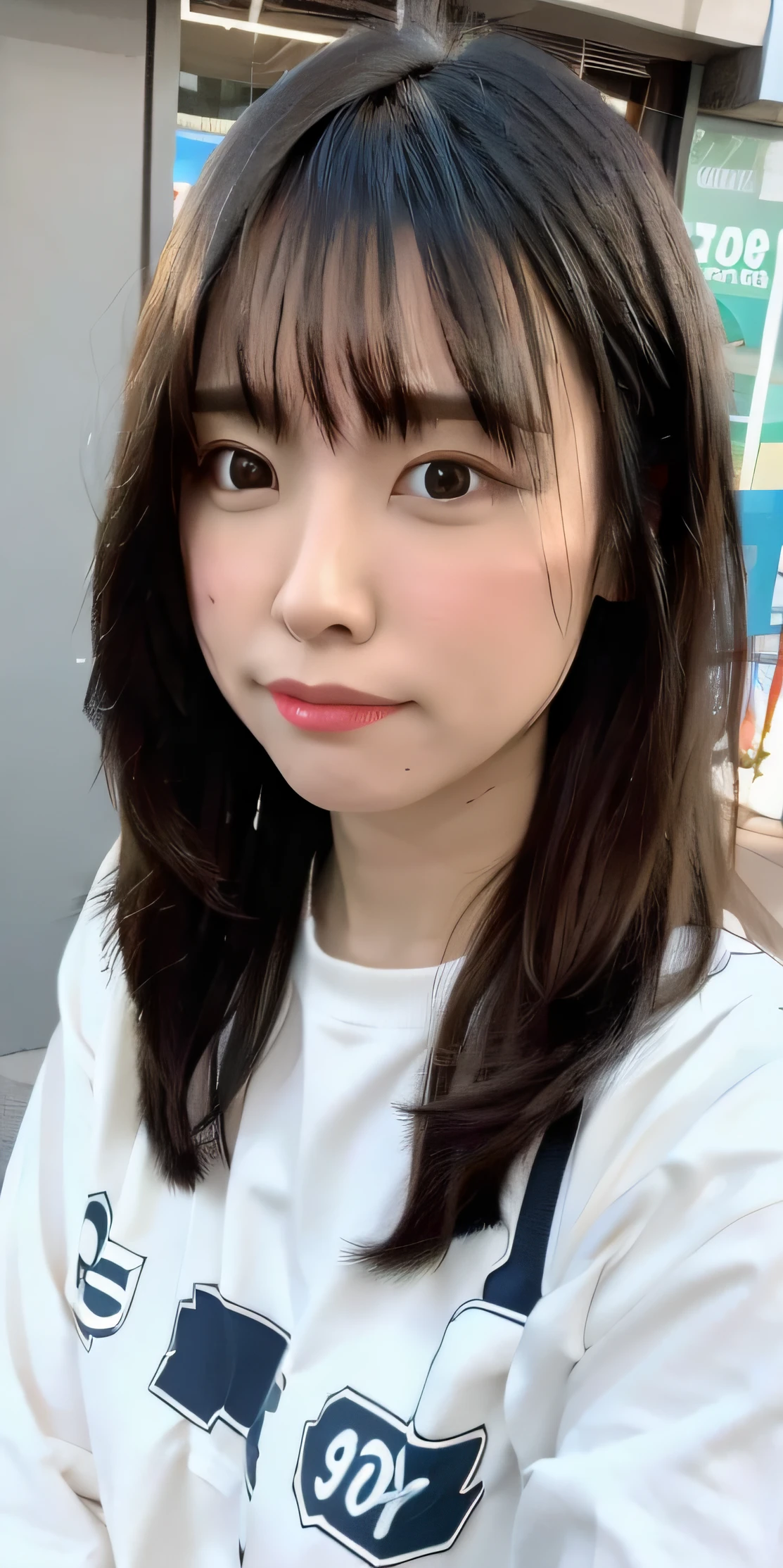 There was a woman holding a cup of coffee and a pink shirt, 8k selfie photograph, young cute wan asian face, girl cute-fine face, taken with sony alpha 9, Ruan cute vtuber, dang my linh, taken with canon 8 0 d, taken with canon eos 5 d mark iv, face with artgram, Anime Thai girl
