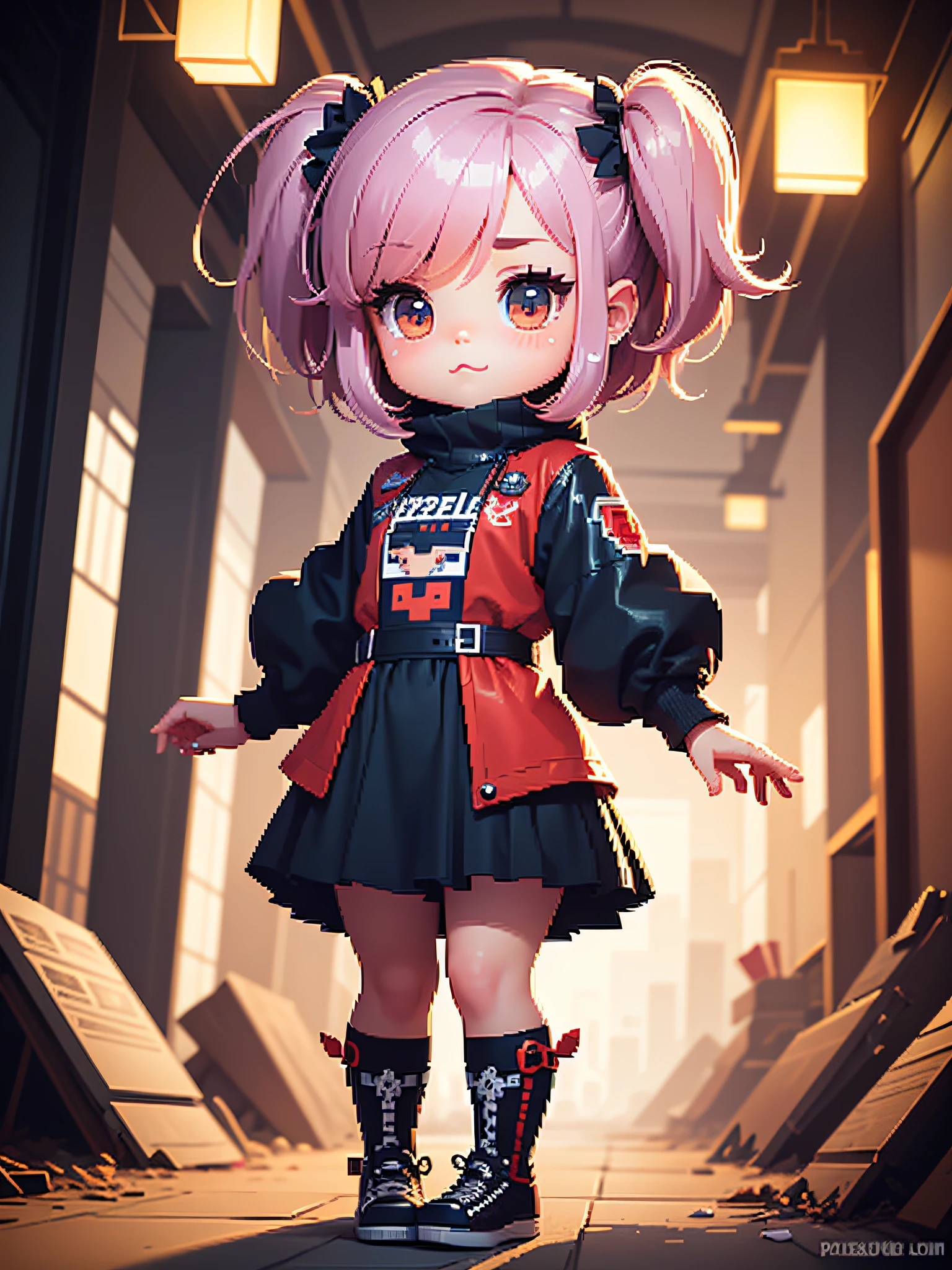 Chibi idol character pixel art, beautiful detailed pixel art, hyper detailed pixel art, conceptual pixel art, high quality pixel art, high quality pixel art, high quality pixel art, high quality pixel art, dynamic lighting, colorful, high contrast colors, Pixel art style, Pixel art:3, 4k, beautiful