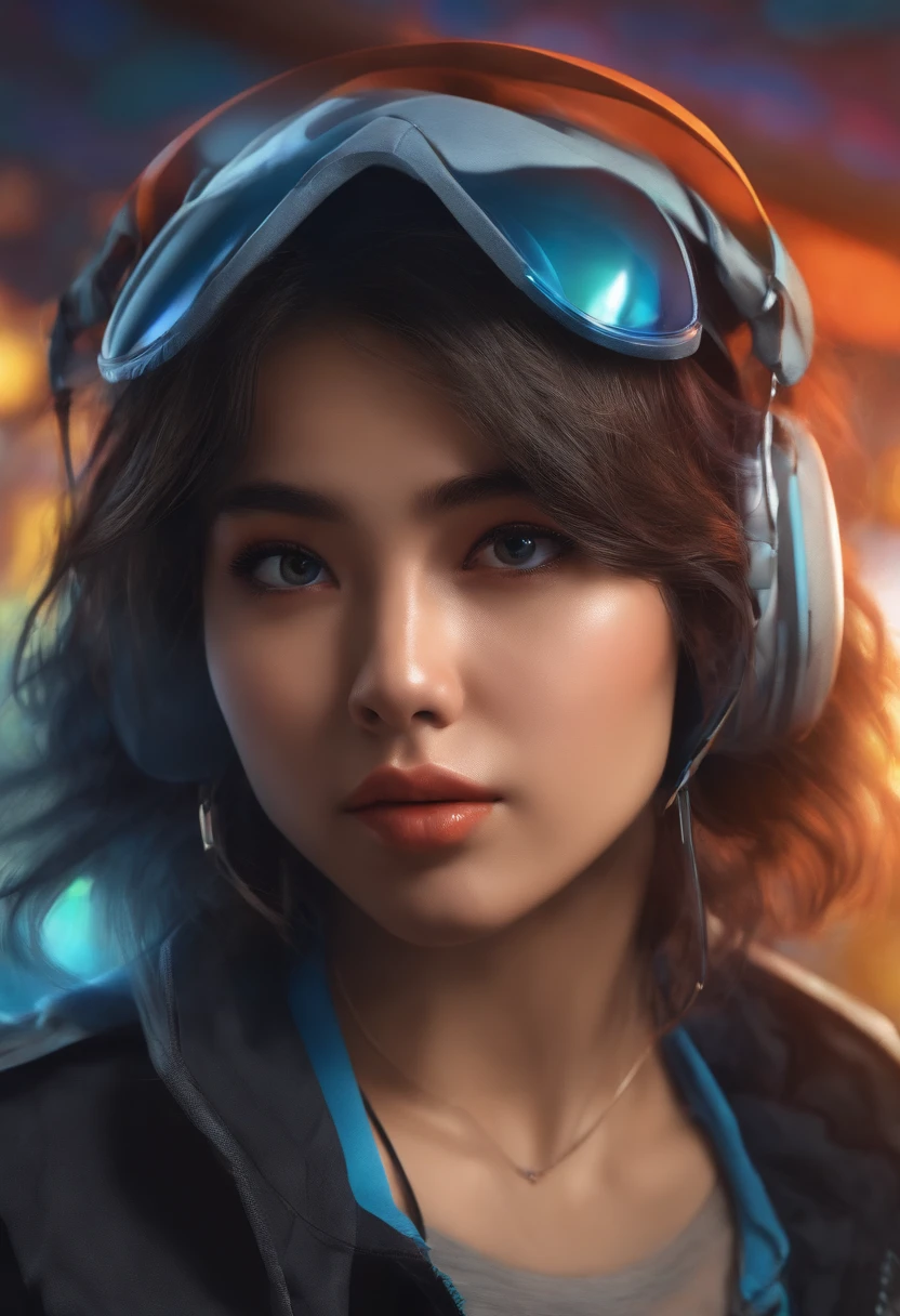 (best quality), masterpiece, extremely detailed CG uniform 8K illustration, high color, extremely high color saturation, all colors deepened, paint, graffiti art, center composition, extremely detailed light and shadow, graffiti wall, wall painted bright, 1 girl graffiti 1 girl looking at the wall, extremely detailed face and eyes, medium length hair, sportswear, colored clouds