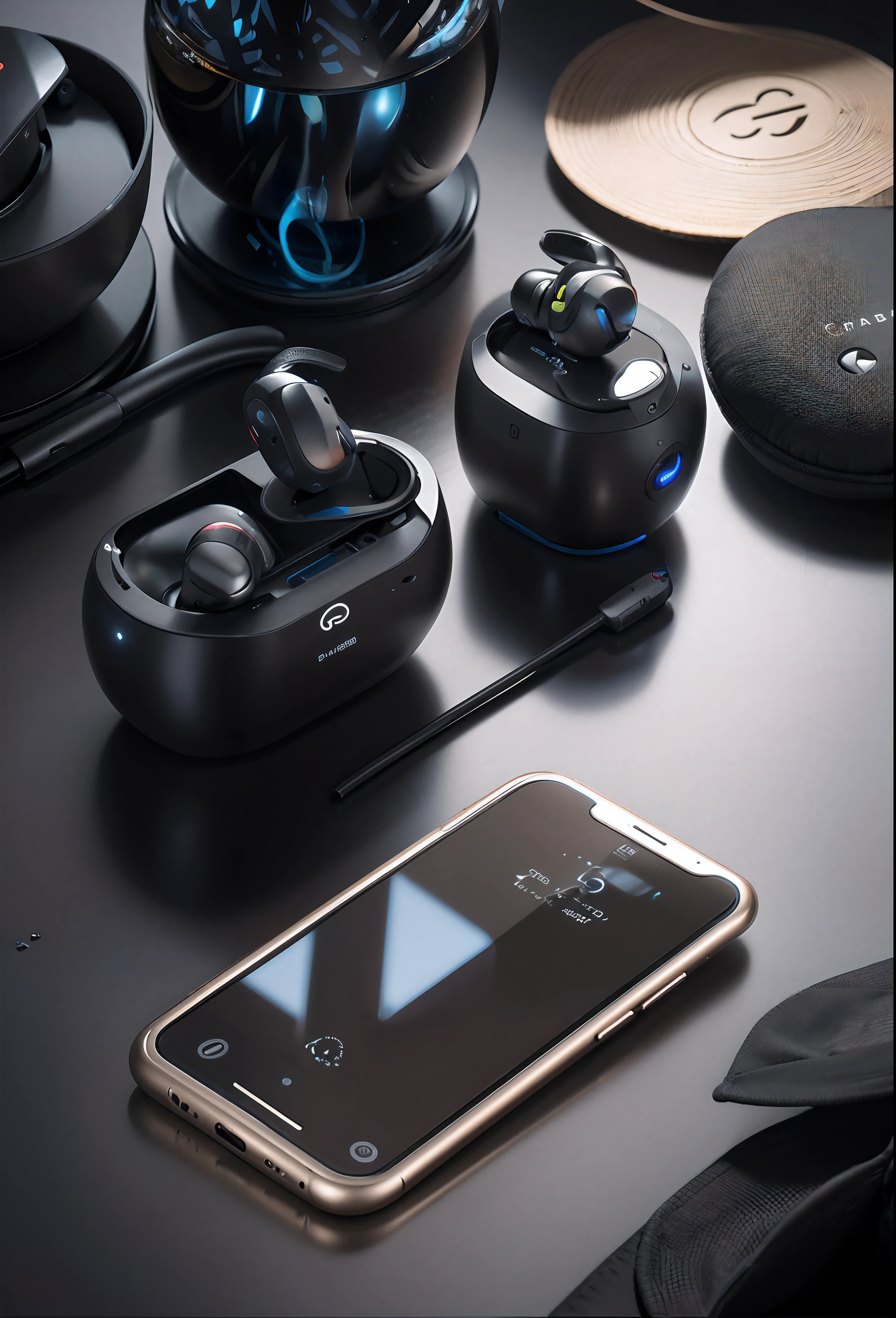 Design a TWS binaural bluetooth earphone,The headphones fit snugly in the ear,Comfortable to wear,No sense of pressure,Adopt TWS technology,Wireless connection,Easy to use,The charging compartment has a unique design,Easy to use,Recognizable,Separation of both ears,The two sets of wireless headphones can be used separately,Meet the needs of different scenarios,Available in both in-ear and non-in-ear wearing styles,Adapt to the needs of different users,The materials are diverse,The charging case and earphone shell are made of various materials,A variety of options are available,High battery life,Meet the needs of long-term use,Support fast charging technology,Short charging time,Easy to use,Waterproof and dustproof,IPX4 and above waterproof and dustproof level,Suitable for use during sports,Intelligent interaction,Support voice assistant function,Easy voice control。