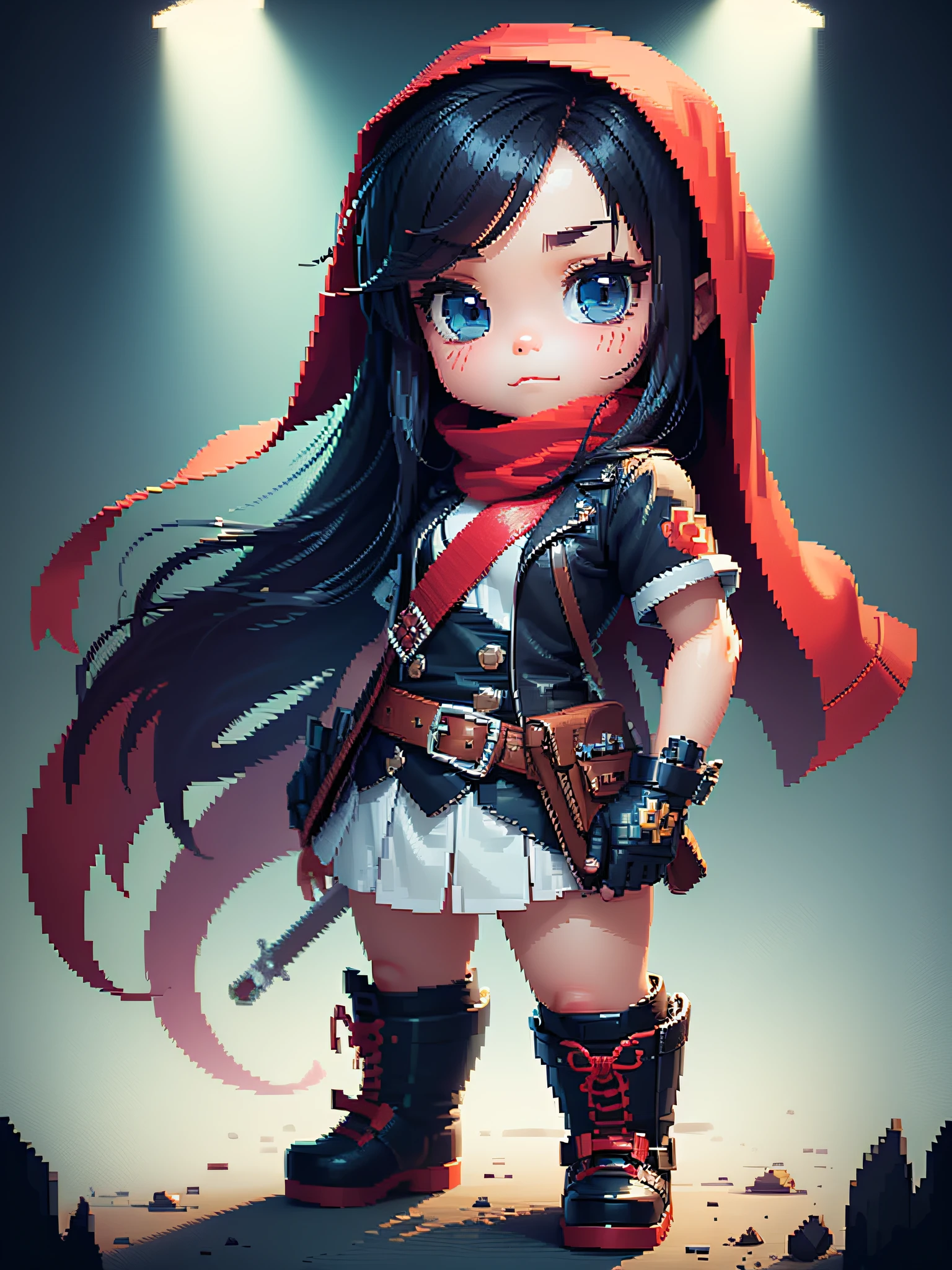 Assassin chibi character pixel art, beautiful detailed pixel art, hyper detailed pixel art, conceptual pixel art, high quality pixel art, high quality pixel art, high quality pixel art, high quality pixel art, dynamic lighting, colorful, high contrast colors, Pixel art style, Pixel art:3, 4k, beautiful