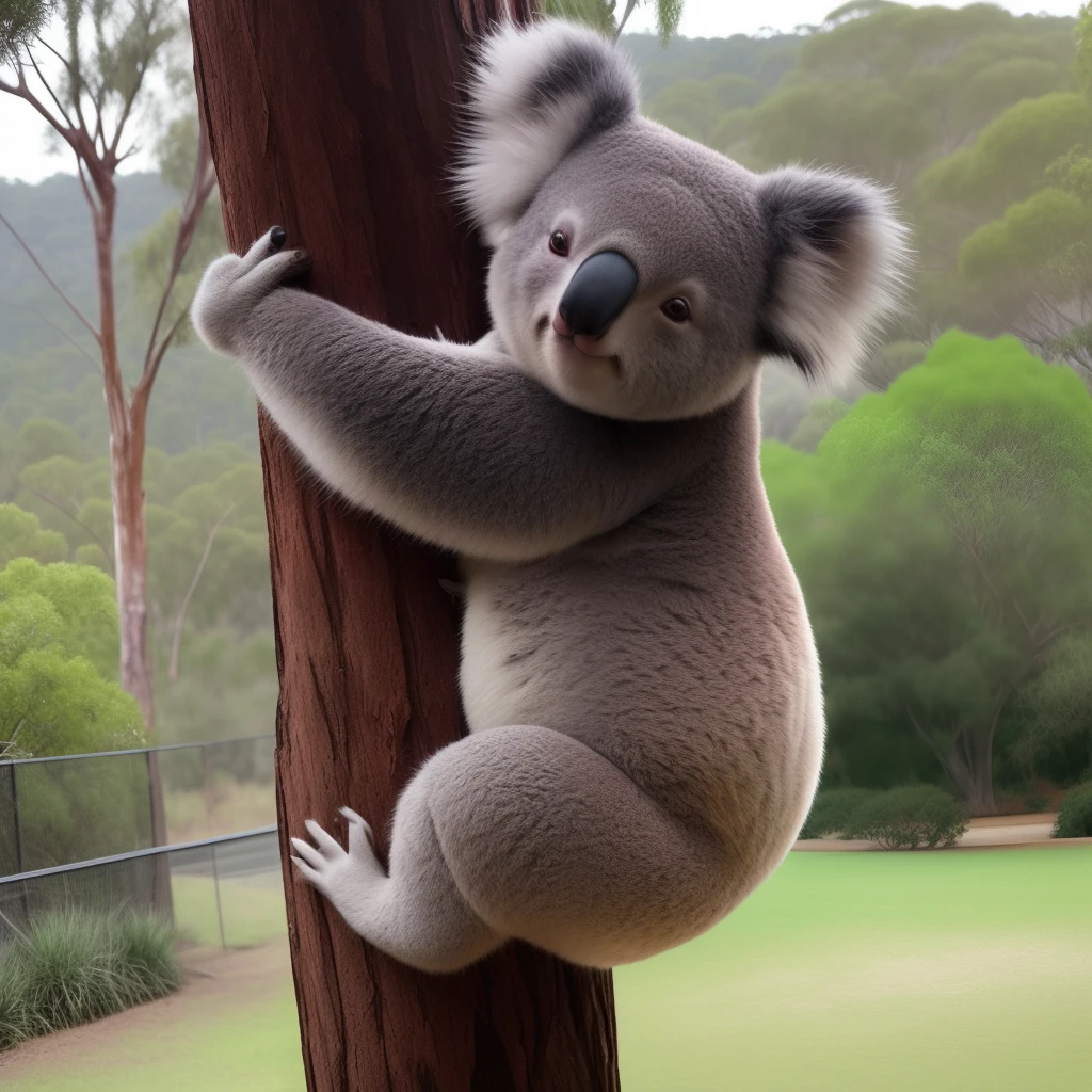 There is a koala climbing a tree, koala, 🐋 as 🐘 as 🤖 as 👽 as 🐳, Hanging from a tree, In Australia, Koala playing the guitar, sitting on a tree, Australia, in a tree, 2 0 2 0, 2020, 2021, 2 0 2 1, sitting in a tree