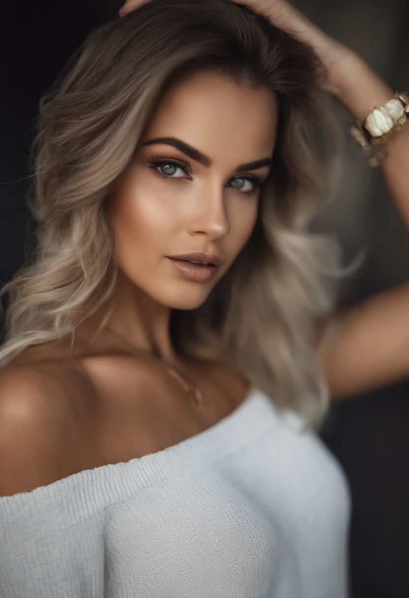 Femme arafed avec un débardeur blanc et un collier, fille sexy aux yeux verts, Portrait Sophie Mudd, cheveux bruns et grands yeux, Selfie d’une jeune femme, Yeux de chambre, Violet Myers, sans maquillage, maquillage naturel, Regarder directement la caméra, Visage avec Artgram, Maquillage subtil, Superbe photo du corps entier, Yeux verts perçants, Bel angle, pose attrayante, fille mignonne, sexy pose, Image du corps entier, corps entier, Prise de vue du corps entier, Déesse brune, détail élevé, pose satisfaite, Pantalon en cuir