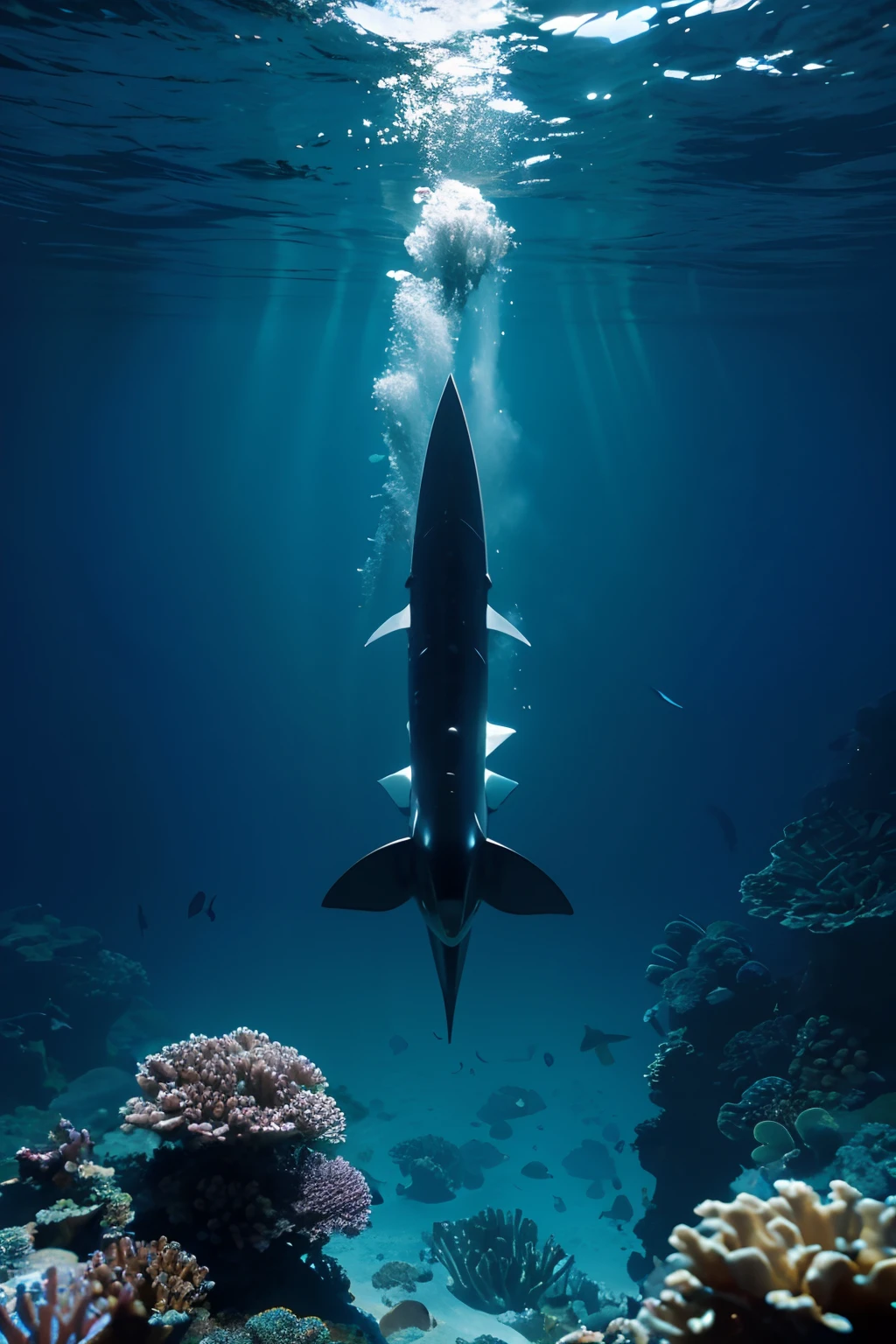 Sea backgroun,Submersibles,Explore the depths of the underwater world,Abstract the environment,Form a simple logo