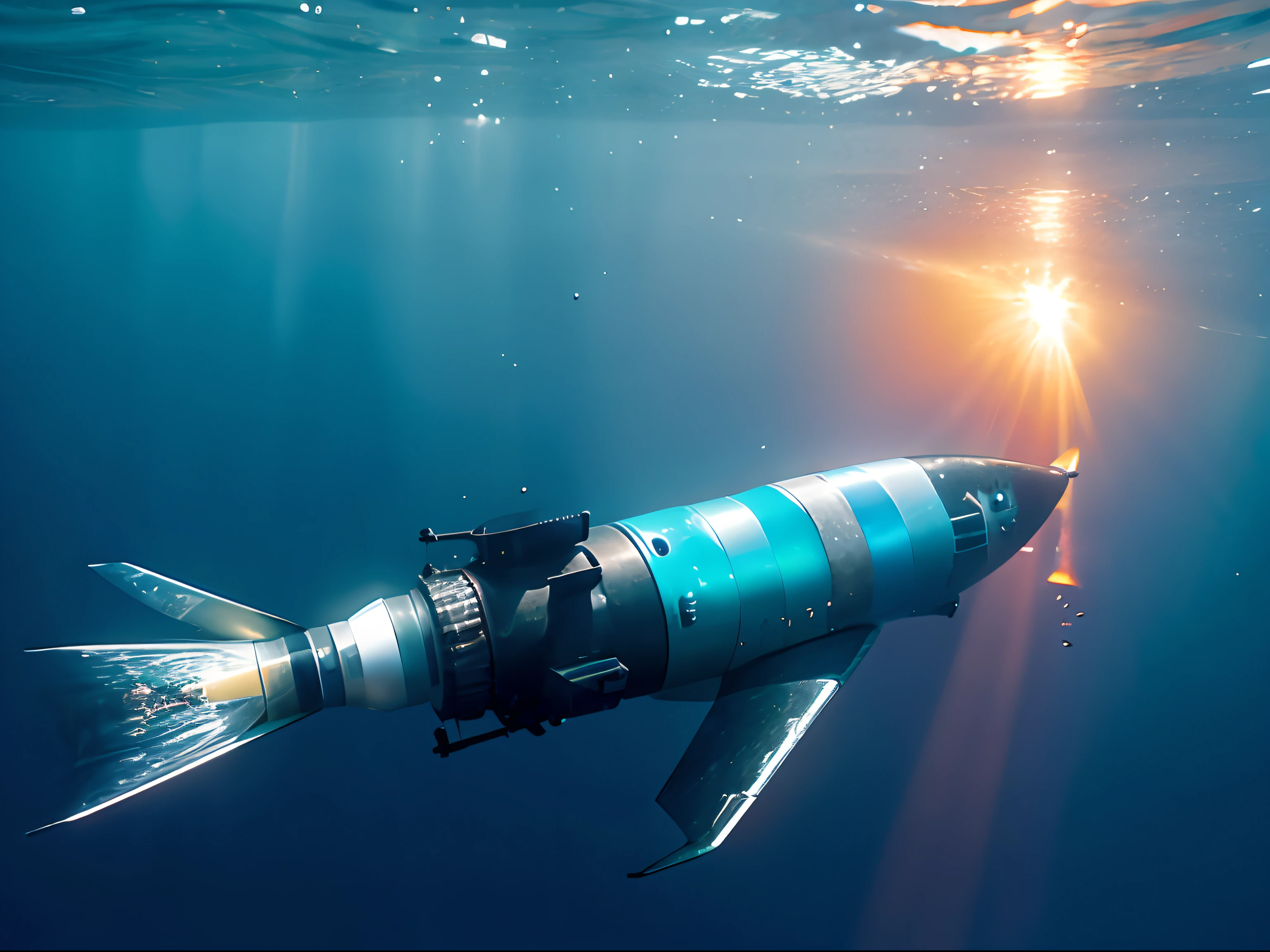 Keep the background simpler,The main body submersible is somewhat abstract